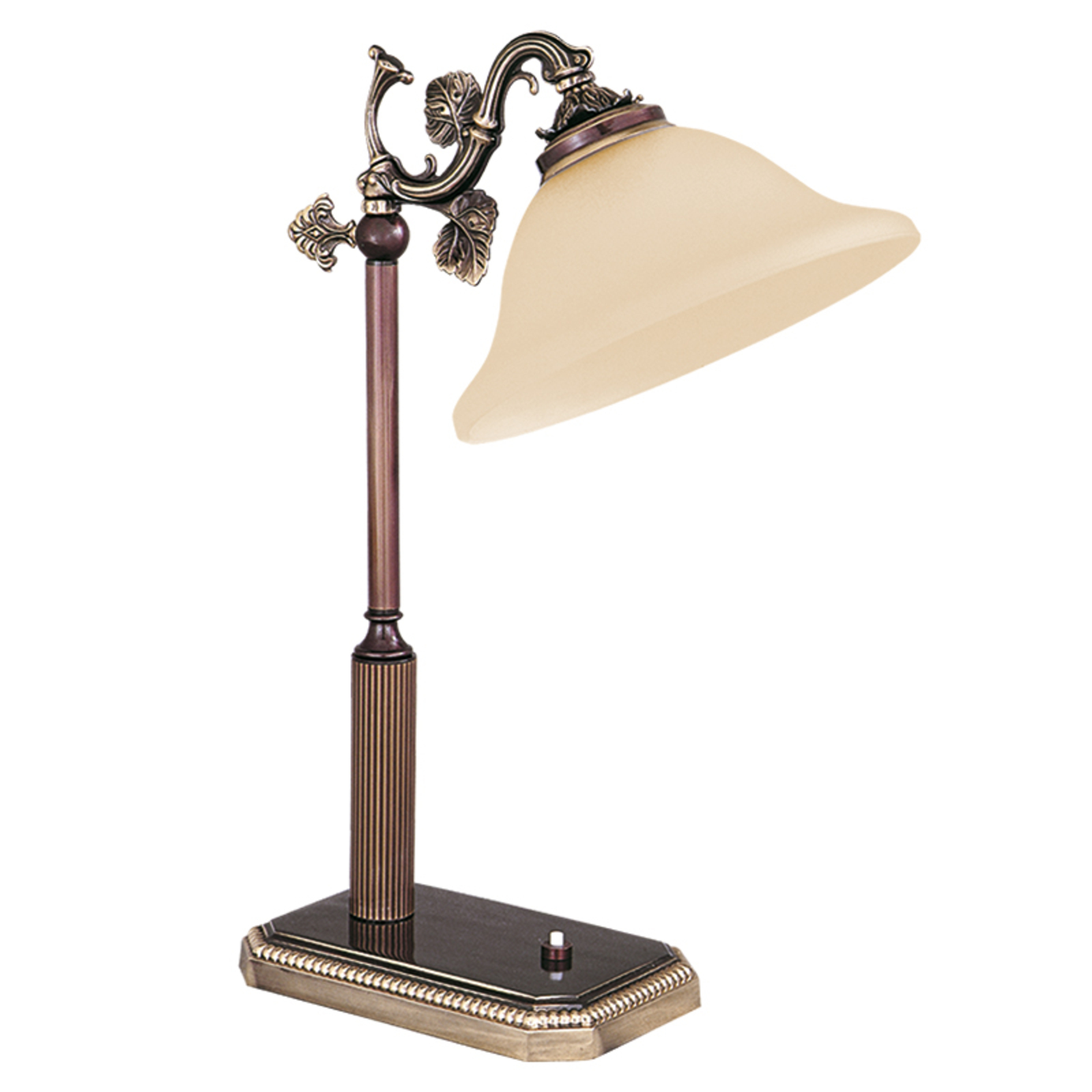 RIPERLamP Beautiful table lamp from the Rialto series, amber, for Living / Dining Room, metal, glass, E27, 40 W, energy efficiency: A++, H: 45 cm