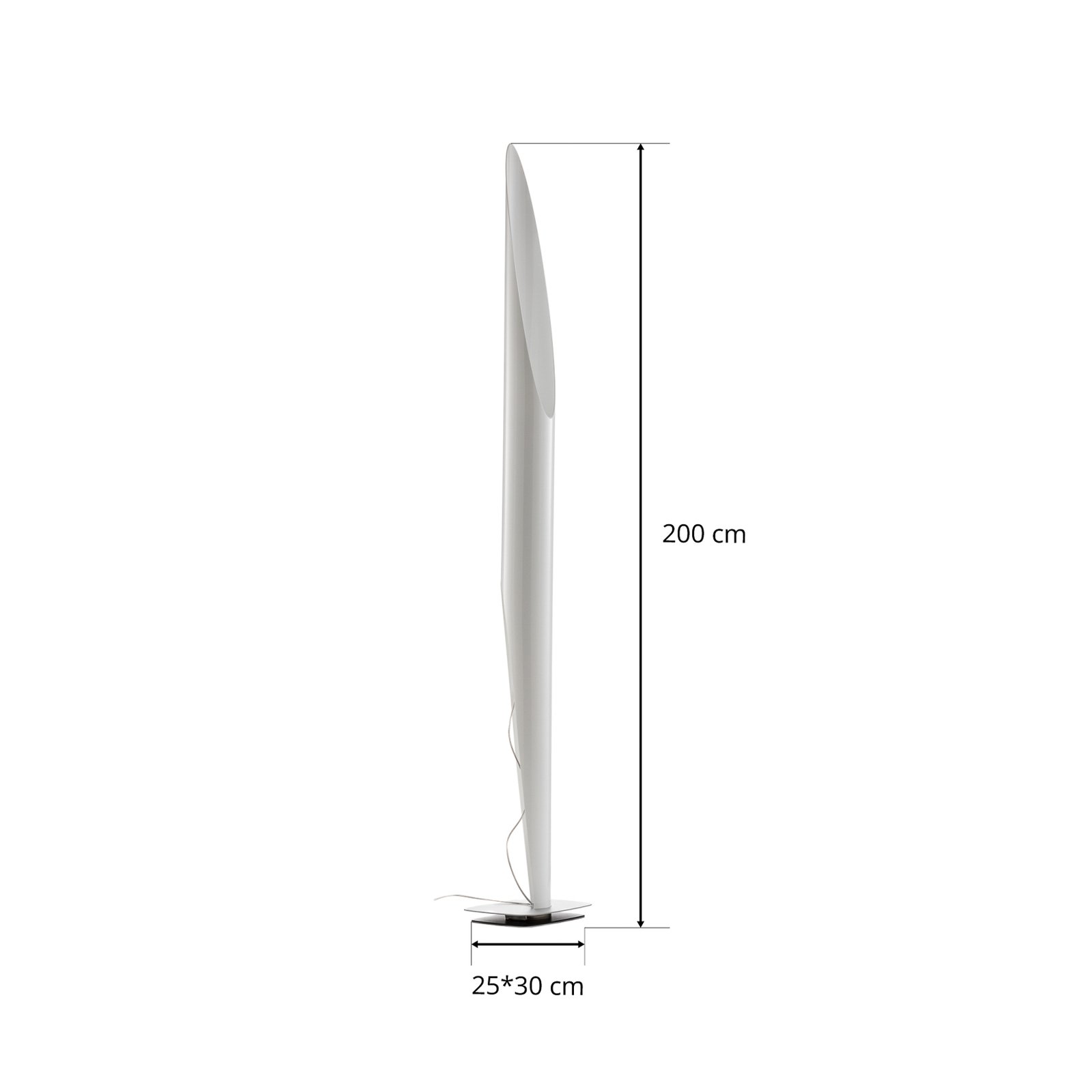 Shakti 200 Lampadaire White/Satin - KDLN