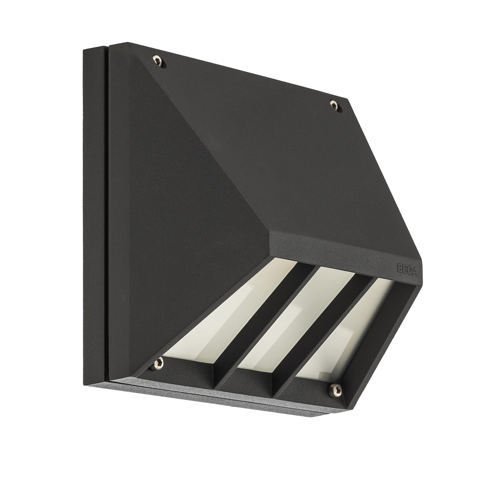 BEGA LED outdoor wall light 22256 K3, DALI, graphite, cast aluminium