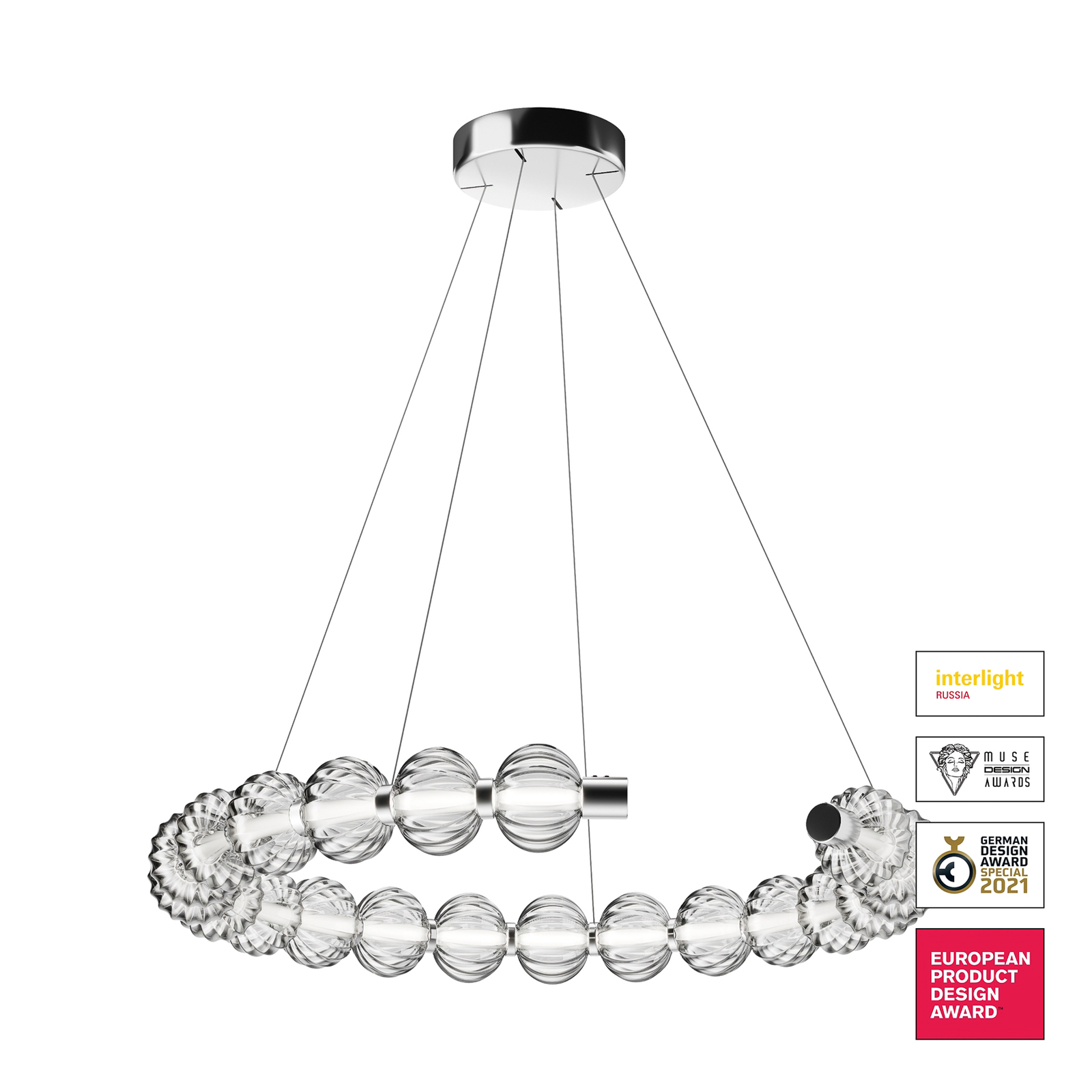 Maytoni Amulet LED-hængelampe, vandret, Ø 74 cm