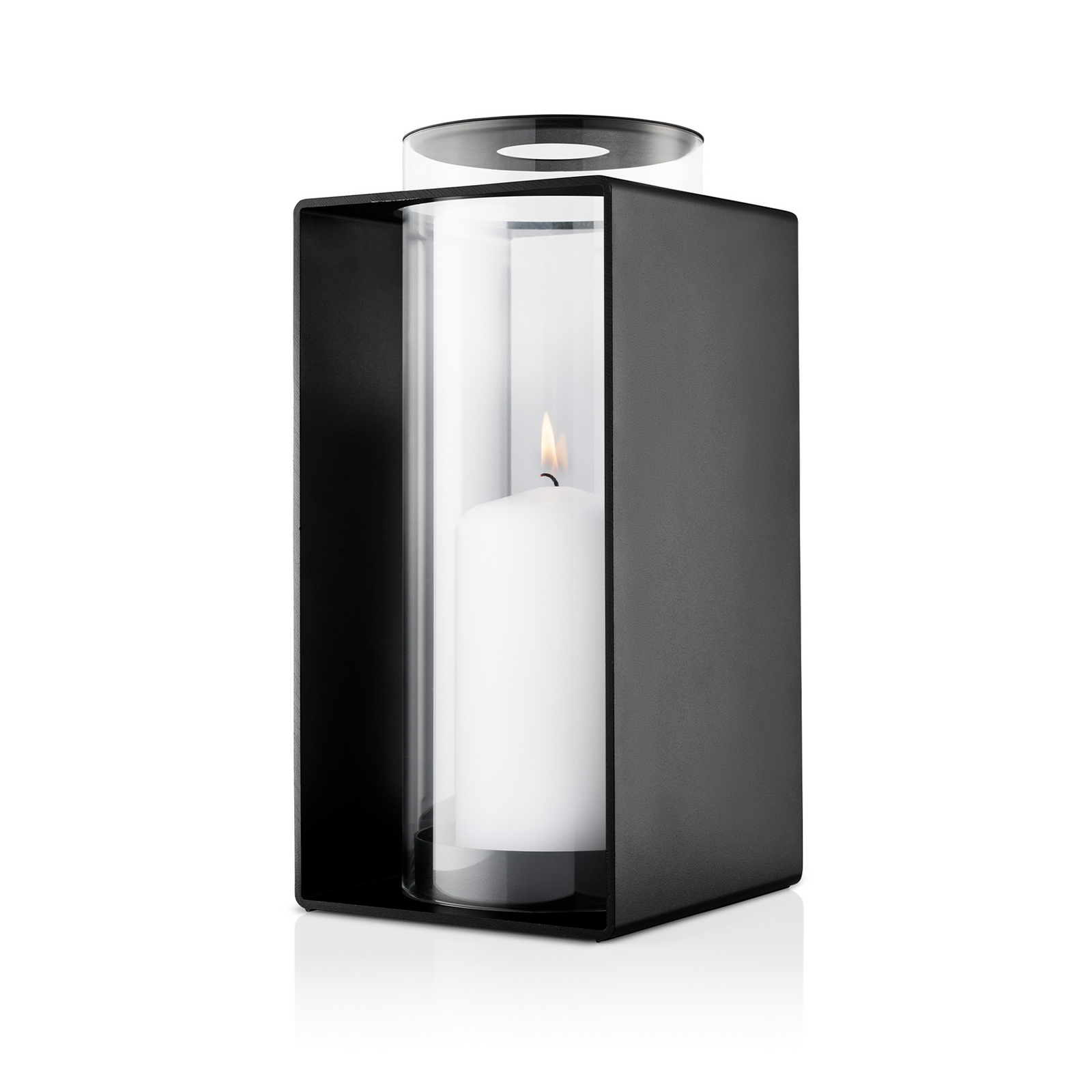 GLOW-kynttilälyhty, korkeus 30 cm, musta, metalli/lasi – Eva Solo