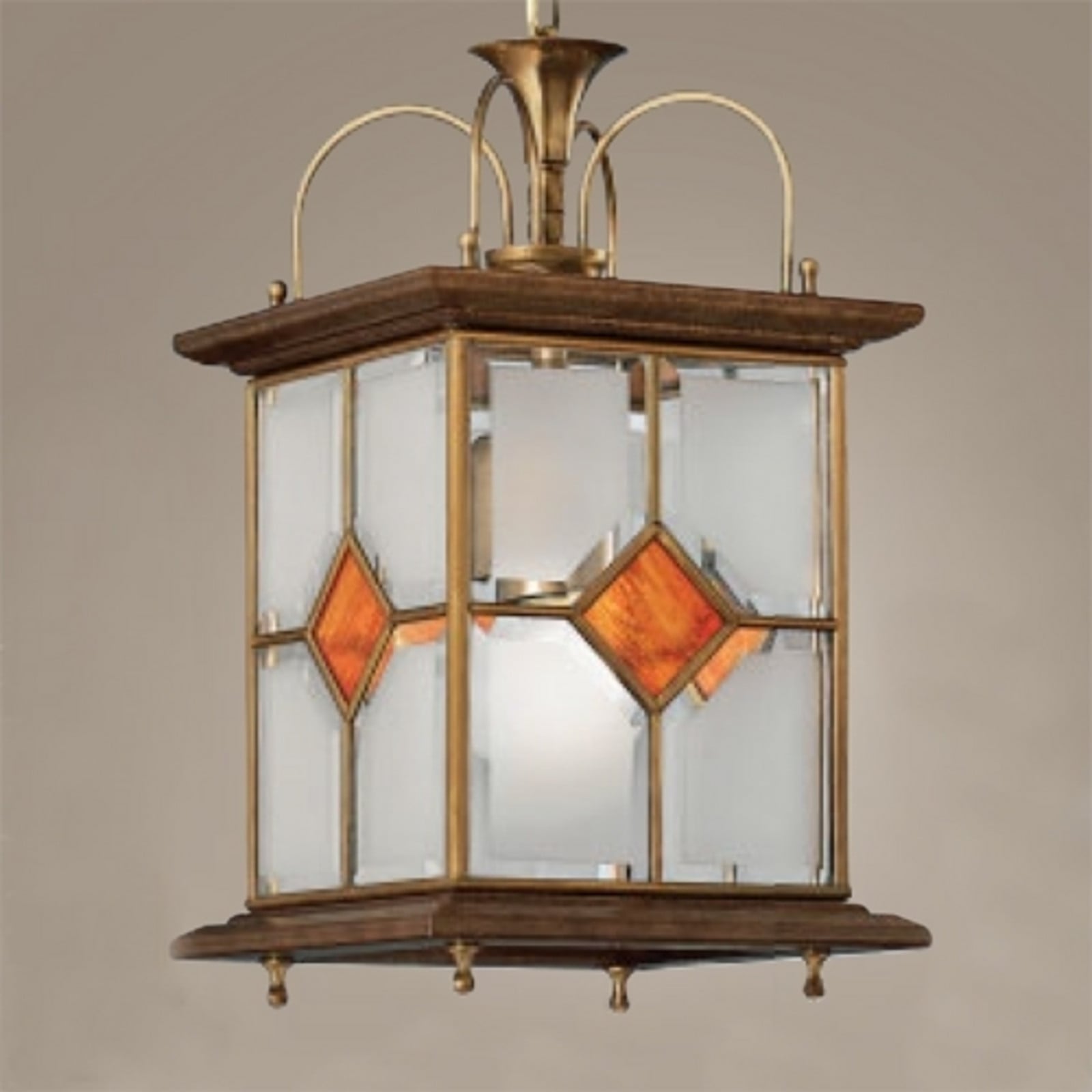 Ole lampă suspendată din lemn