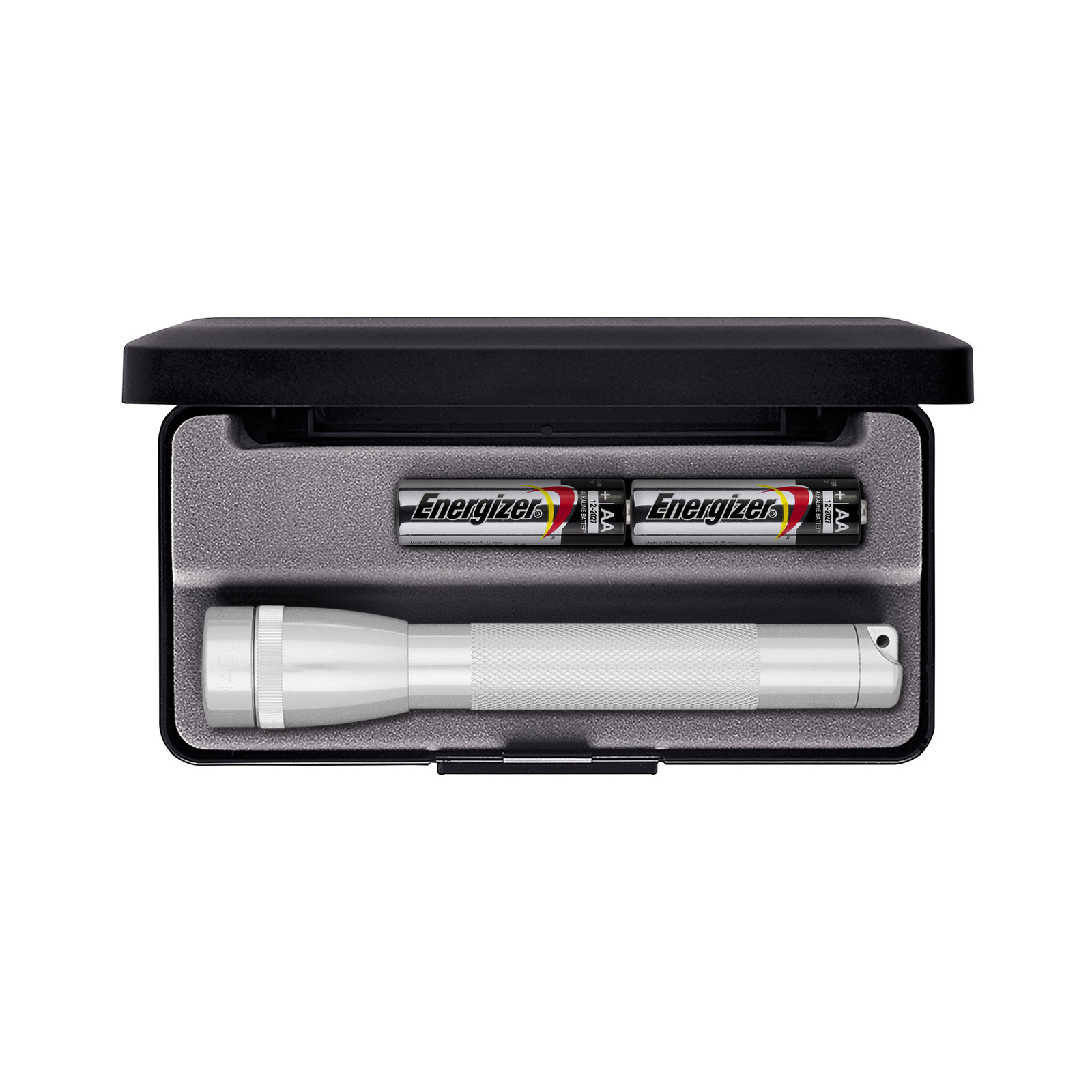 Maglite Xenon taskulamp Mini, 2-elemendiline AA, karbiga, hõbedane