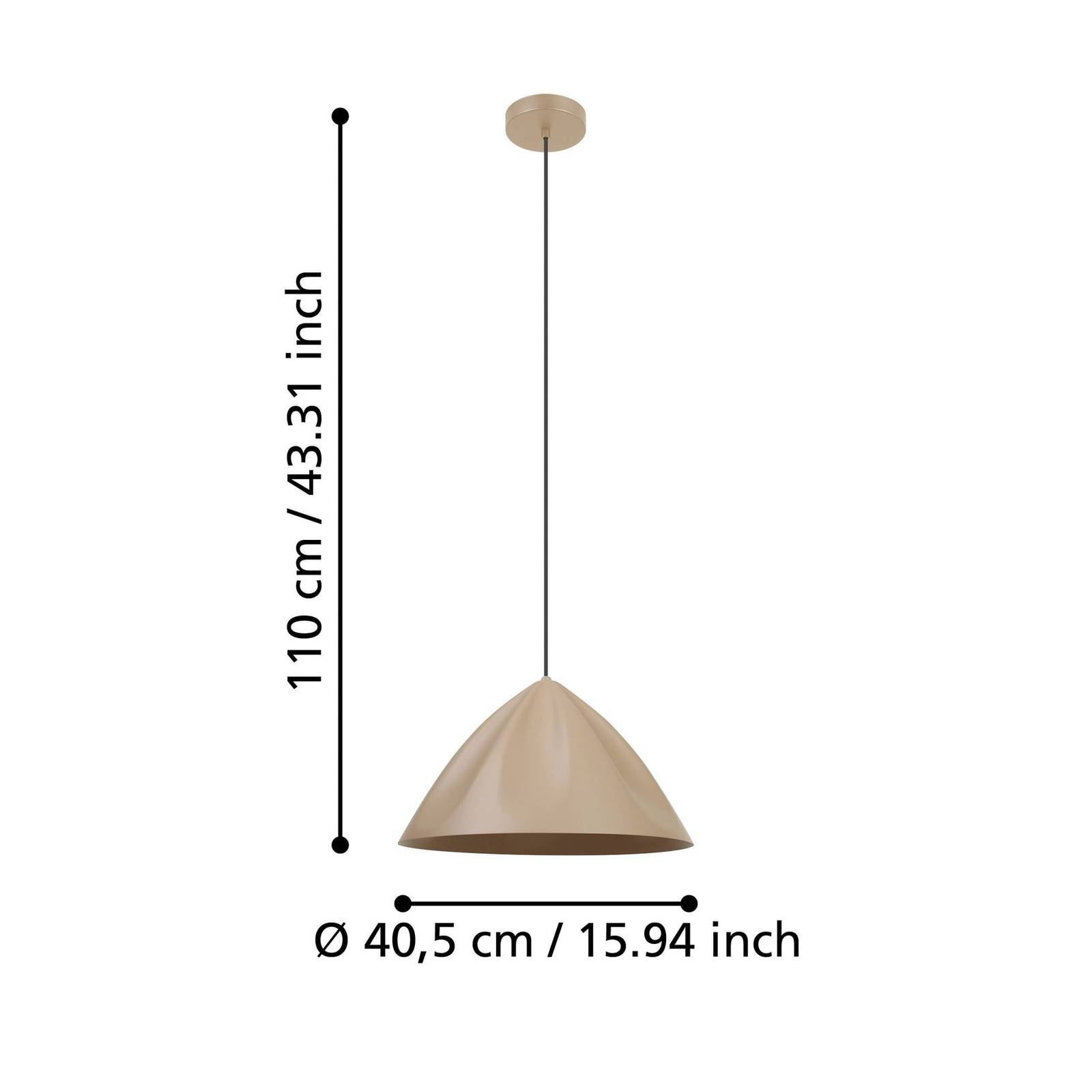 Lampa wisząca Podere, kolor piaskowy