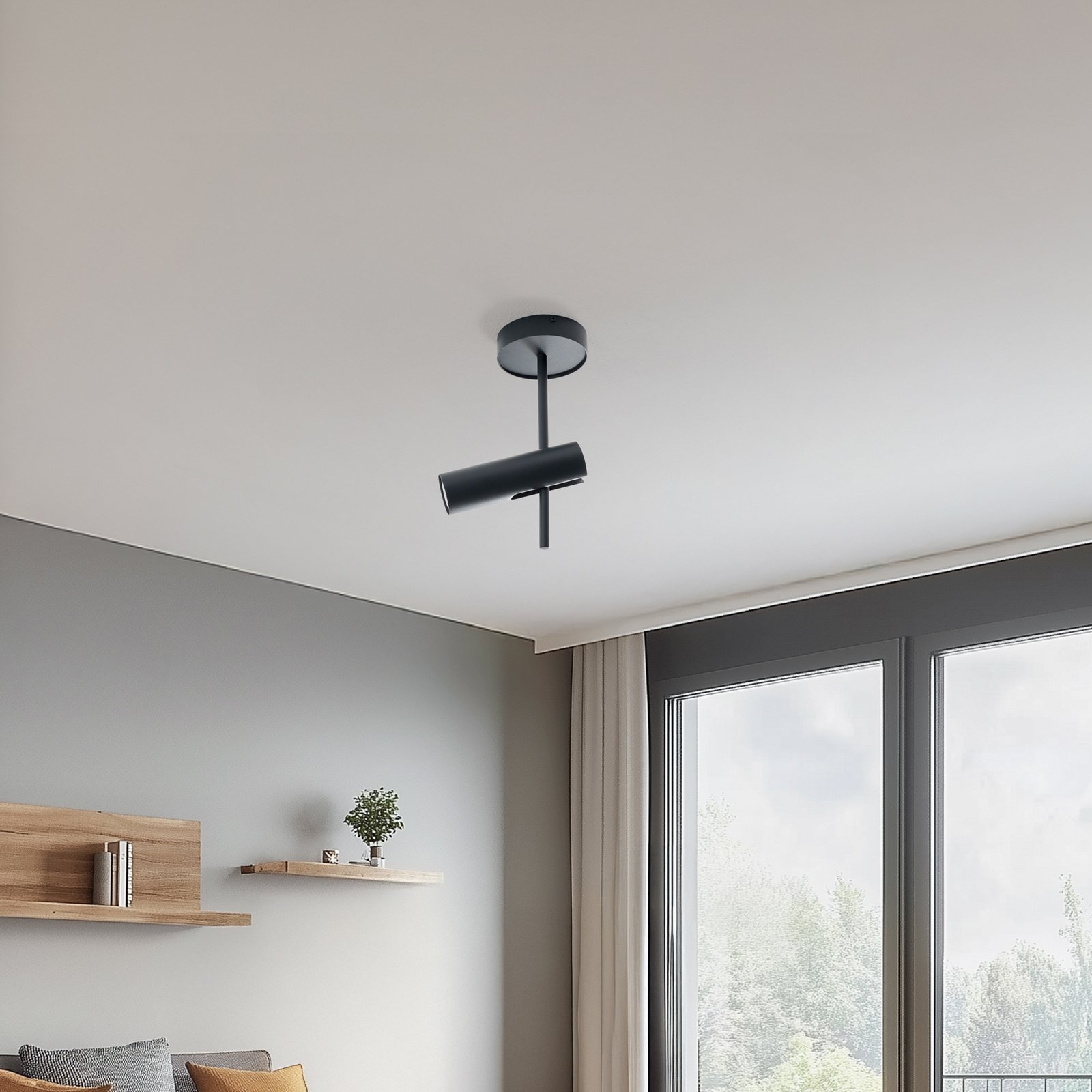Loftspot Leda 1, antracit, 1 lyskilde, stål, højde 34 cm