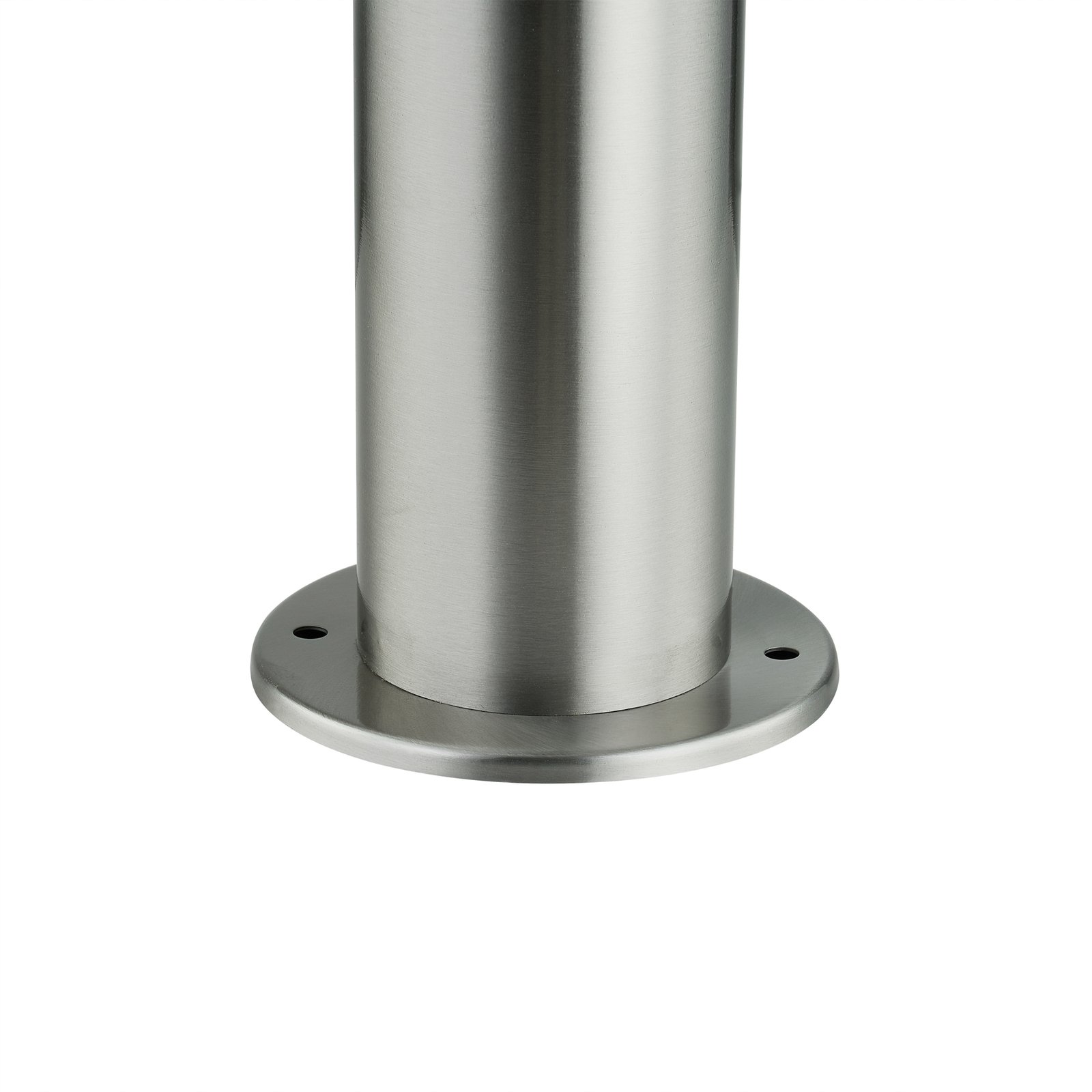 Lindby Statius sokkellamp, grijs, roestvrij staal, sensor, 45 cm