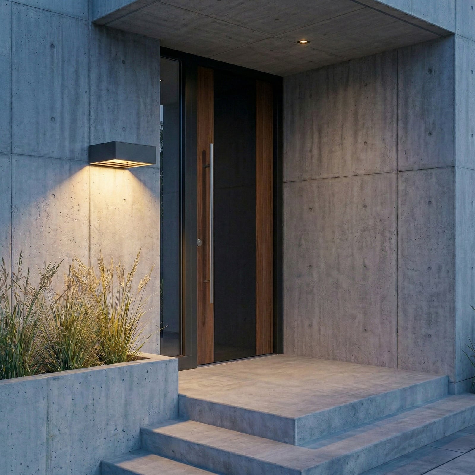 Ashkan LED nástenné svetlo, antracitová, IP65 - Lucande