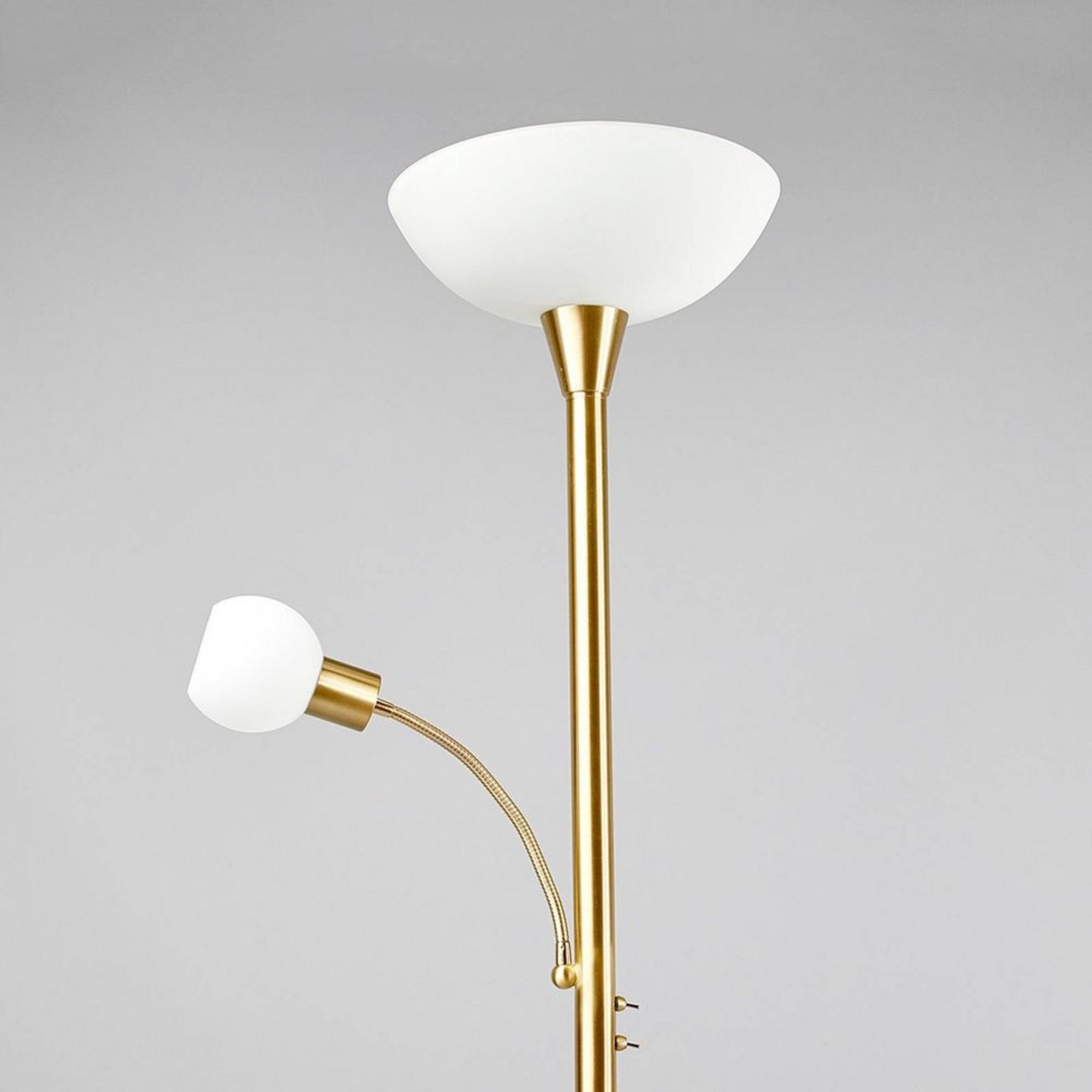 Elaina Stojací Lampa Brass/White - Lindby