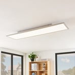 Lindby LED-Panel Stenley, 4.000 K, 120cm x 30cm, silber/weiß