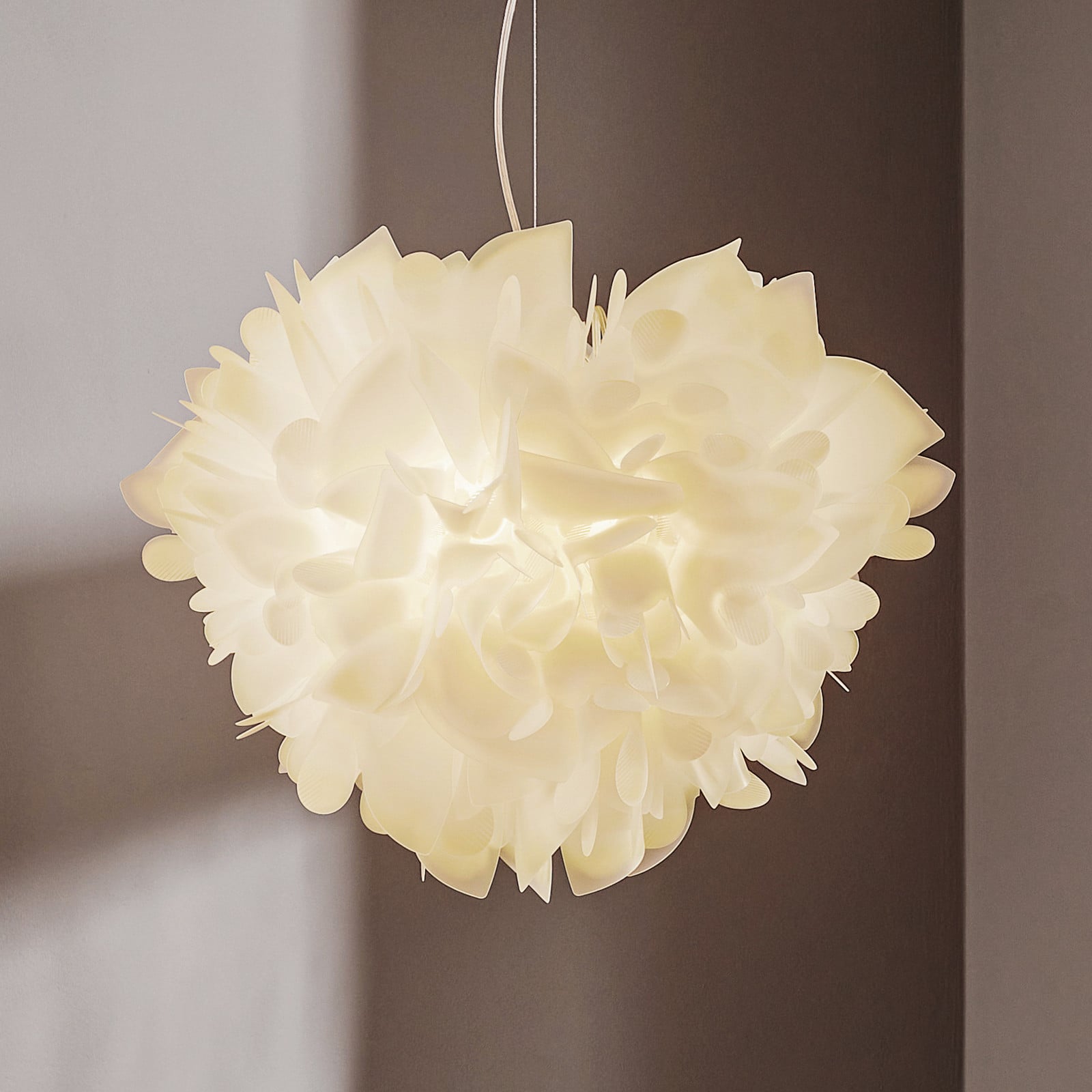 Slamp Veli Foliage candeeiro de suspensão branco-transp. Ø 55cm