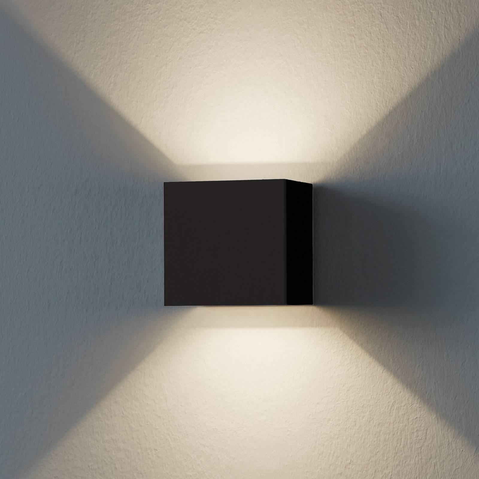 EGLO Applique d'extérieur LED Calpino 3, noire, largeur 10 cm, à 2 lampes.