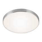 Plafonnier LED Flet, blanc/chrome, Ø 28,5cm, 3.000K