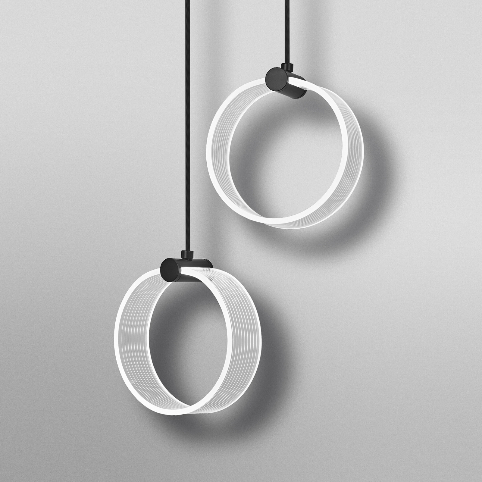 OSRAM LED hanglamp Decor Circle, 2-lamps, CCT, zwart