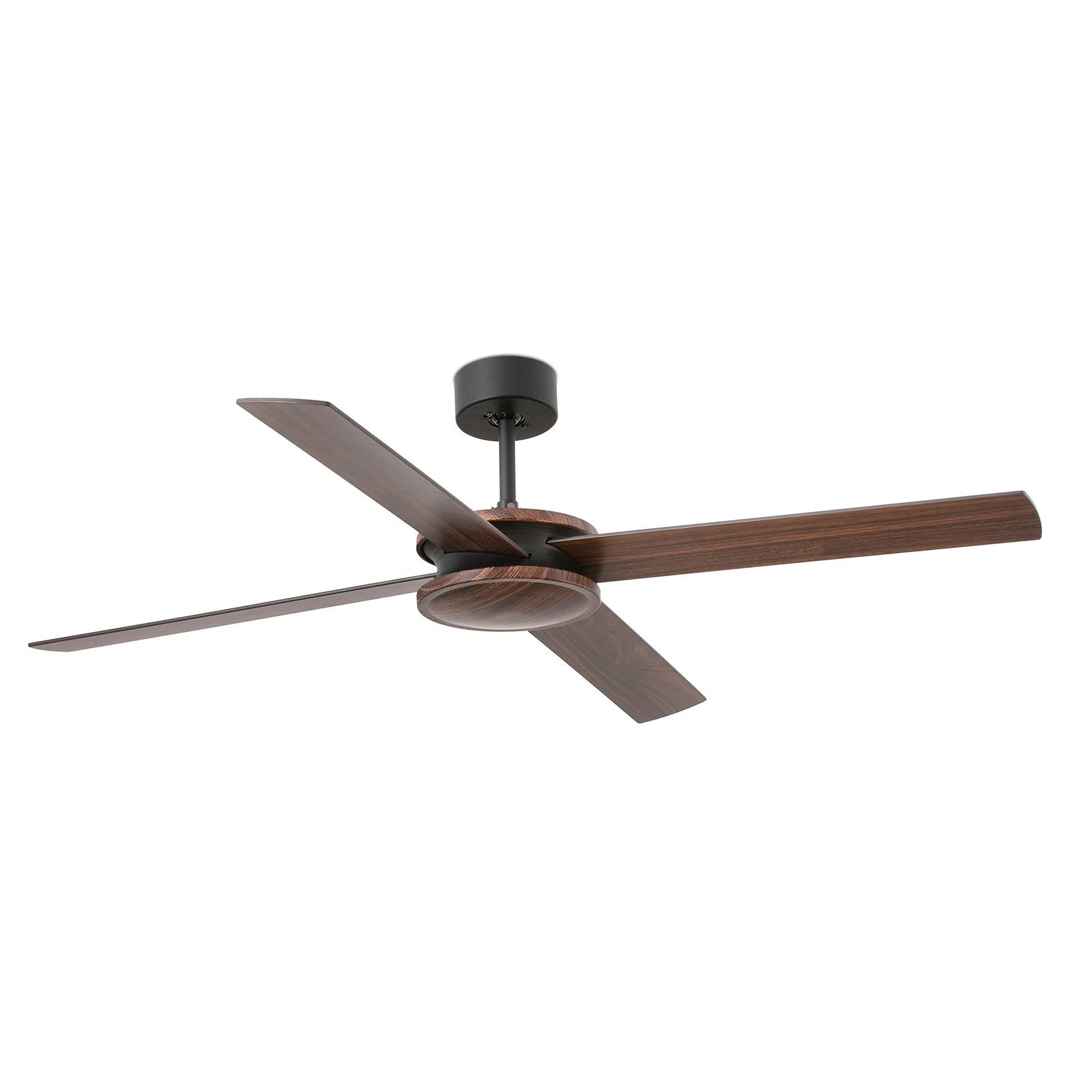 Deckenventilator Polea, holz dunkel/schwarz günstig online kaufen