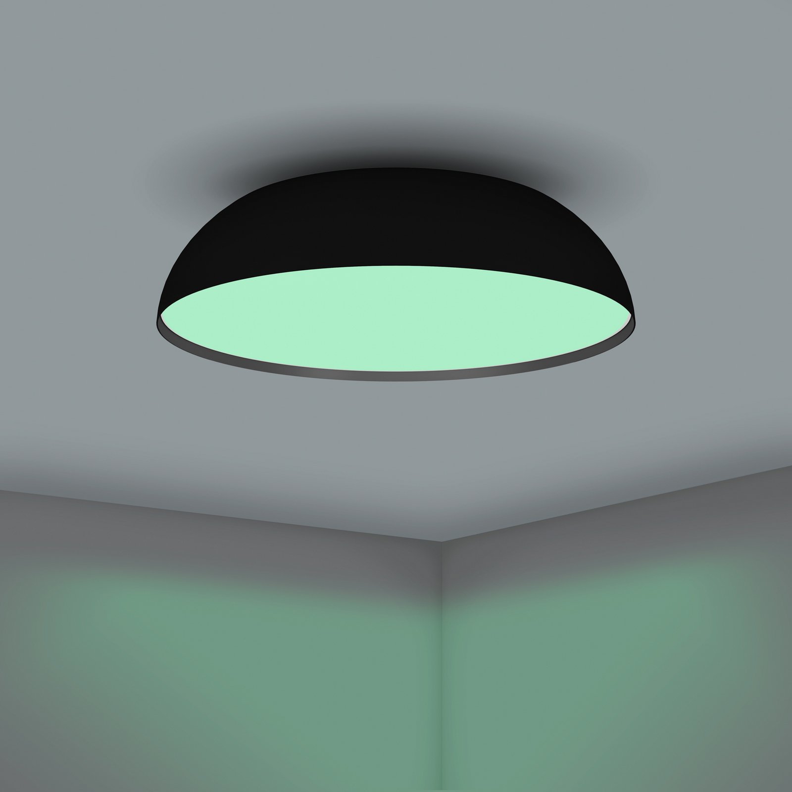 Hanglamp Tabley, kleur zwart/naturel, 89 cm, stof, 3-lamps.