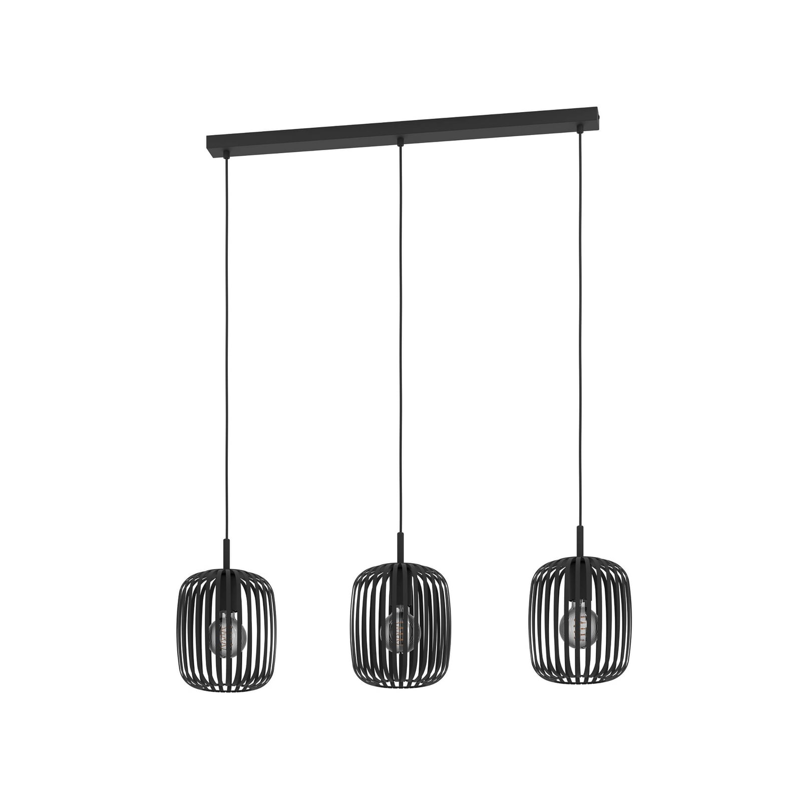 Riippuvalaisin Romazzina, 3-lamppuinen, musta