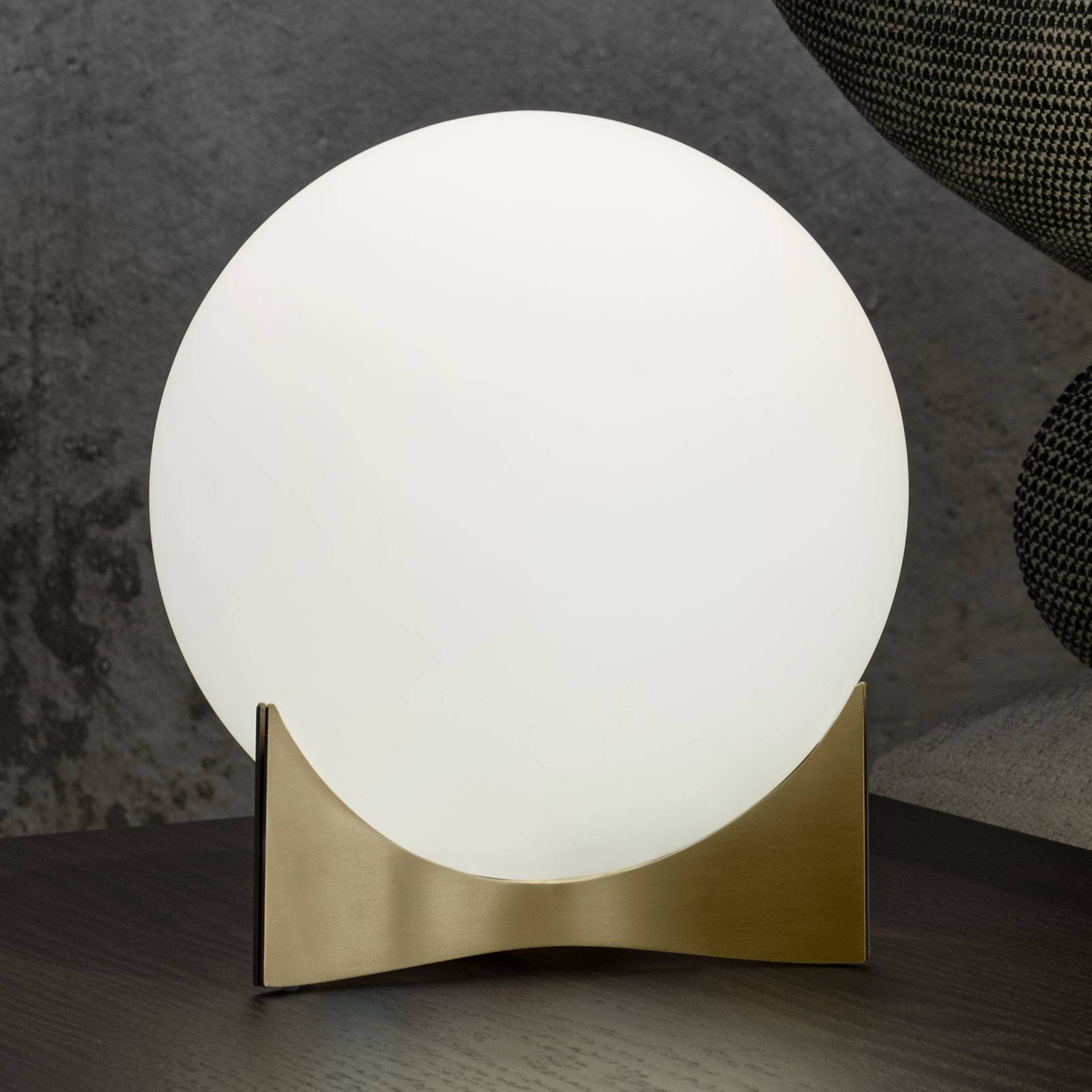 Terzani bordlampe Oscar glas messingfarvet Ø 20 cm