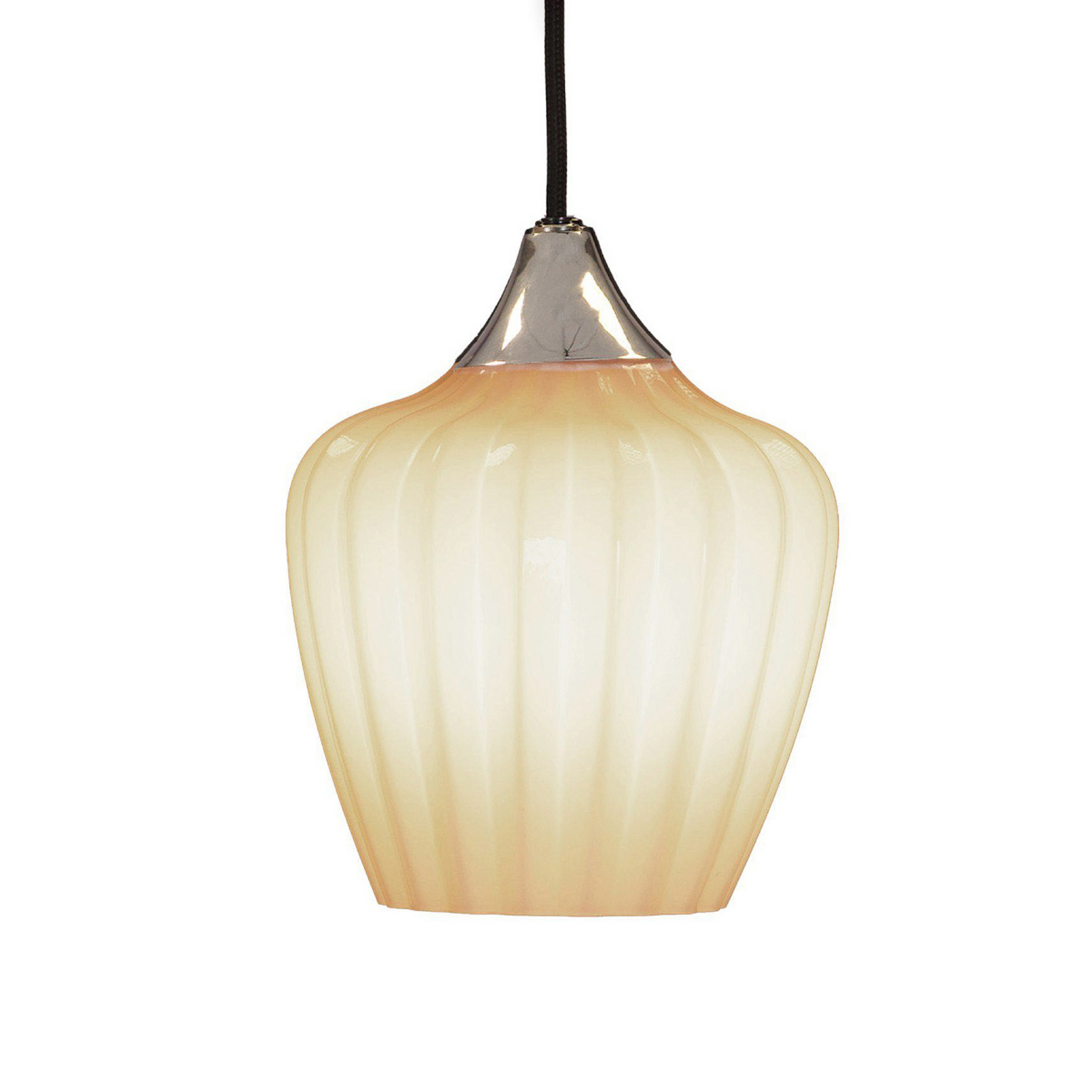 Lampă suspendată Amalfi, portocalie, Ø 25 cm, sticlă, soclu E27, priză Lampă suspendată Amalfi, portocalie, Ø 25 cm, sticlă, soclu E27, priză