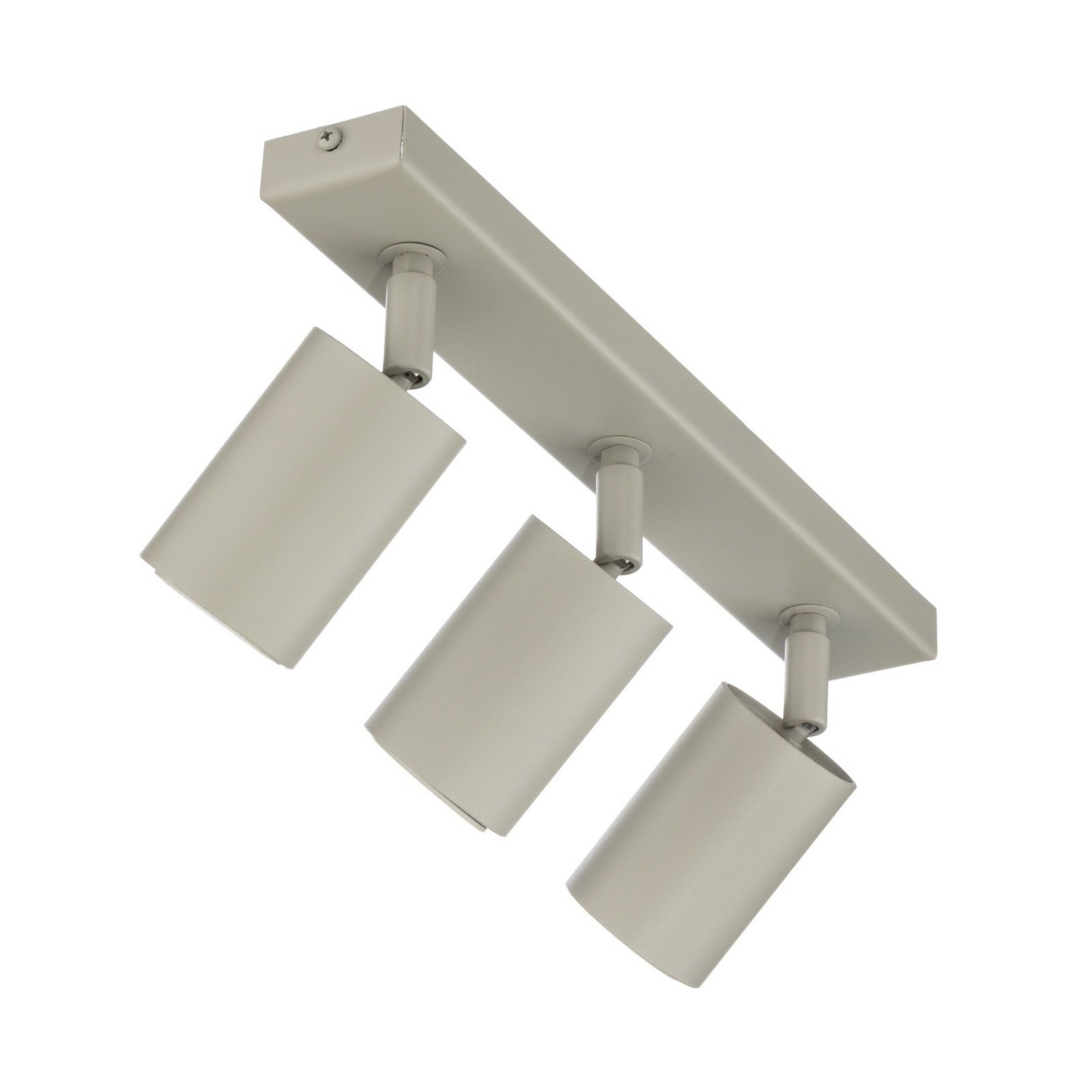 Spot de tavan Zoom, 3 becuri, gri-bej, oțel, GU10