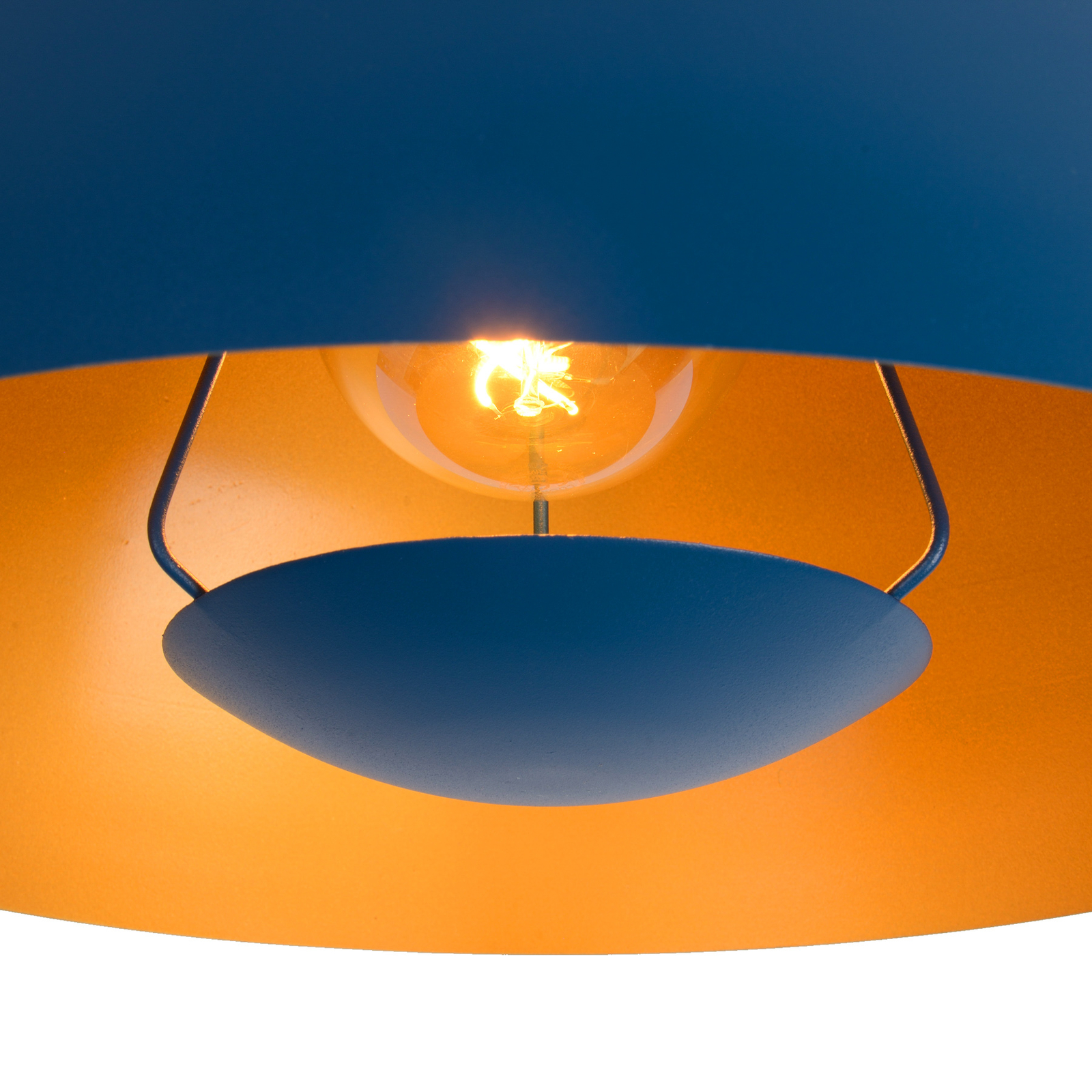 Siemon lampă suspendată din oțel, Ø 40cm, albastru