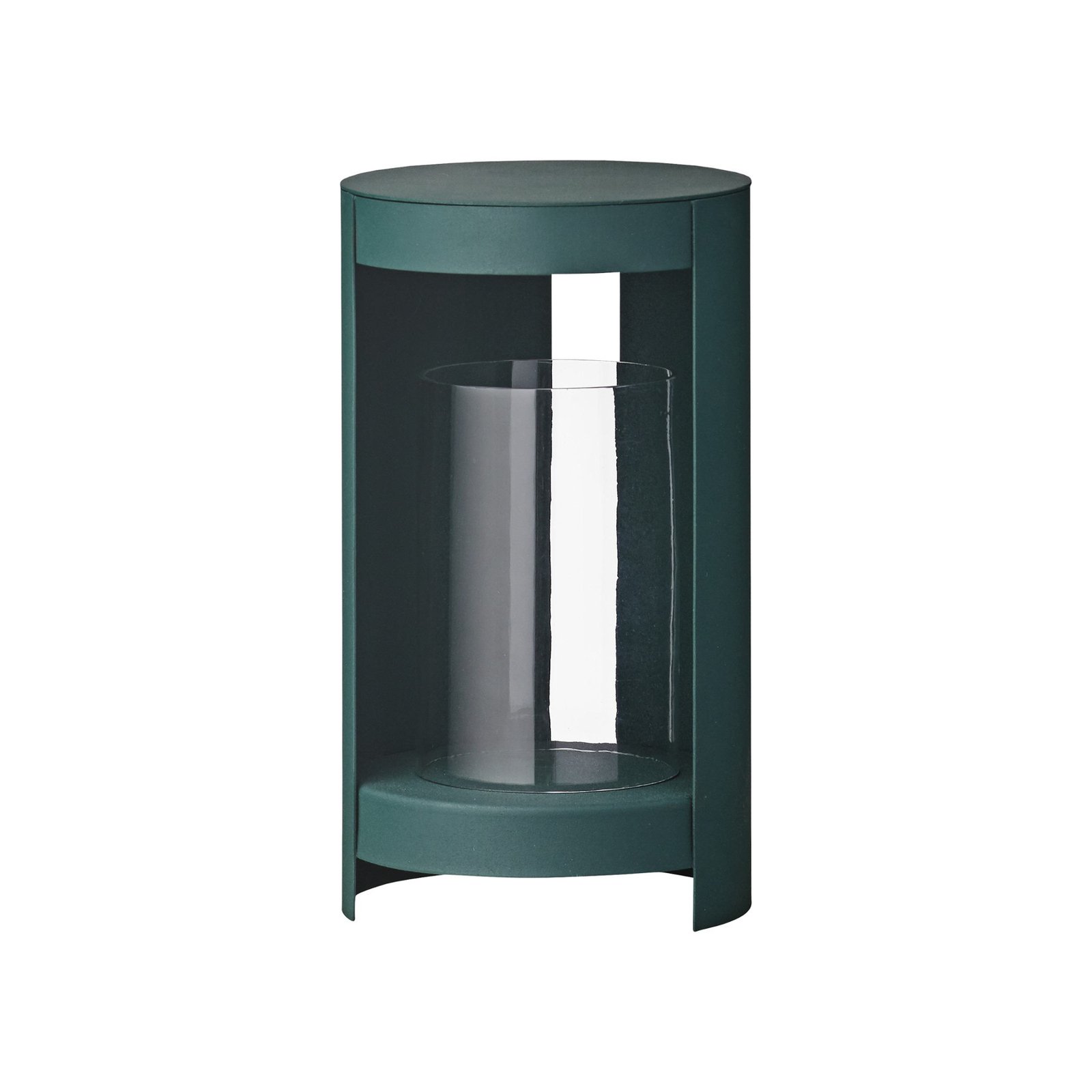 AYTM lantern Ora, dark green, height 28.2 cm, glass, aluminium