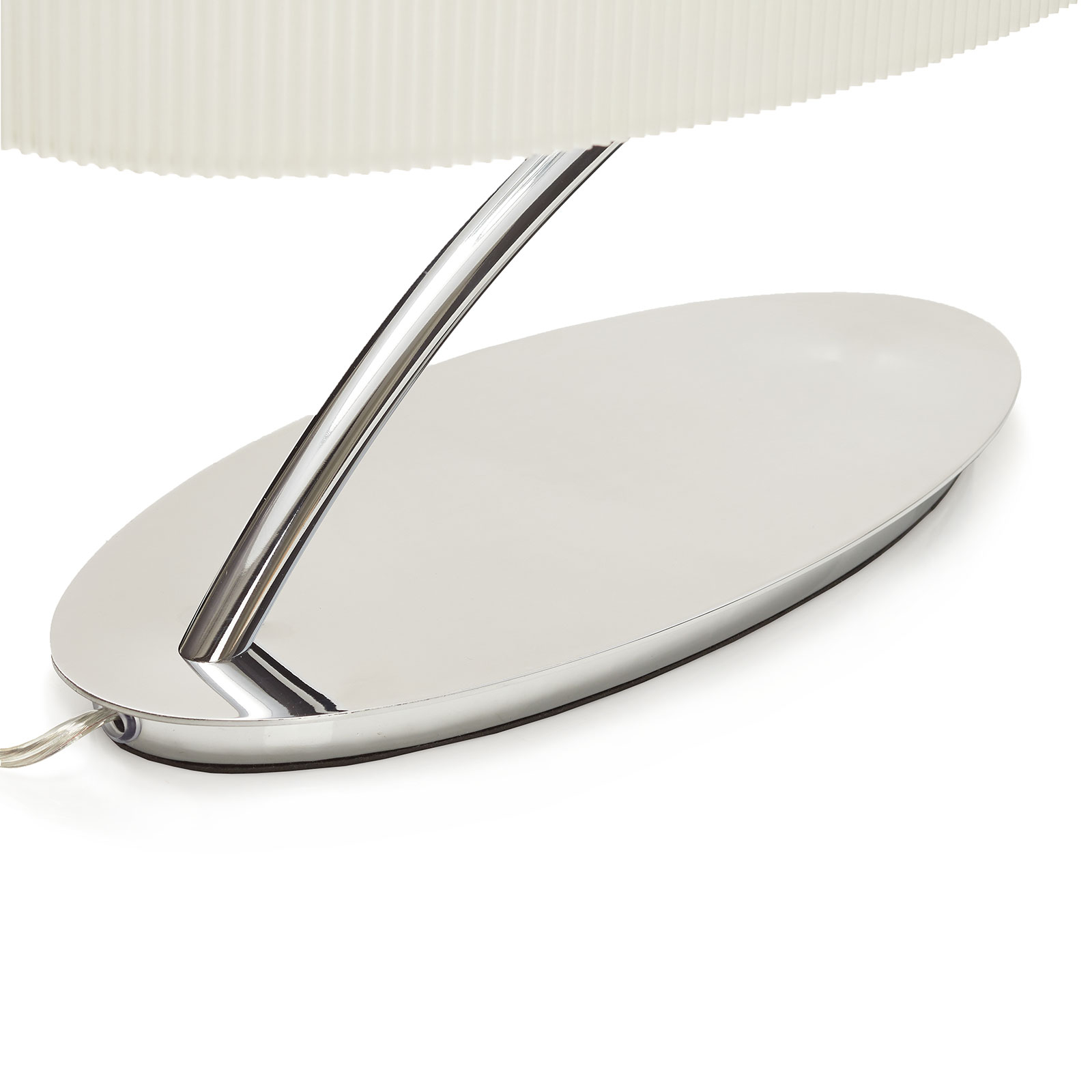 Lámpara de mesa textil Eve con pantalla plisada