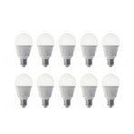 Ampoule LED Lindby, set de 10, E27, 8,5 W, mat, 3.000 K