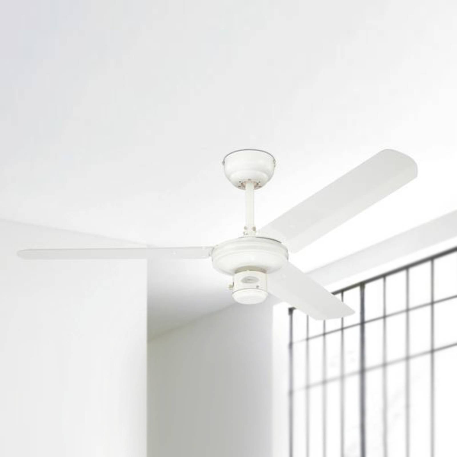 White Industrial Ceiling Fan Lights Co Uk