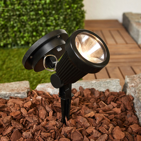 Solar-LED-Erdspießstrahler Eddie, schwarz