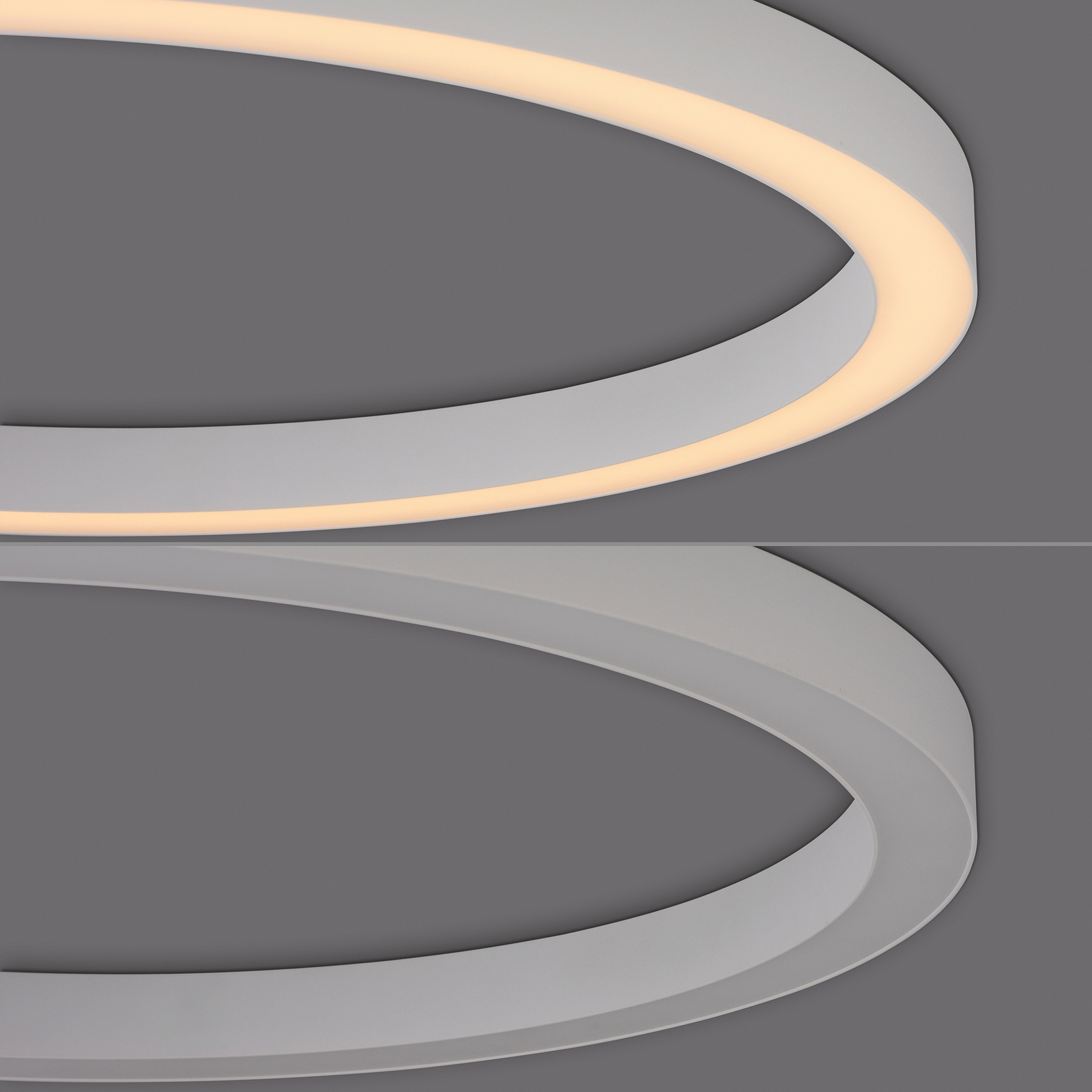 Lampa sufitowa PURE LED Lines, Ø 70 cm, biała, CCT Pilot zdalnego sterowania