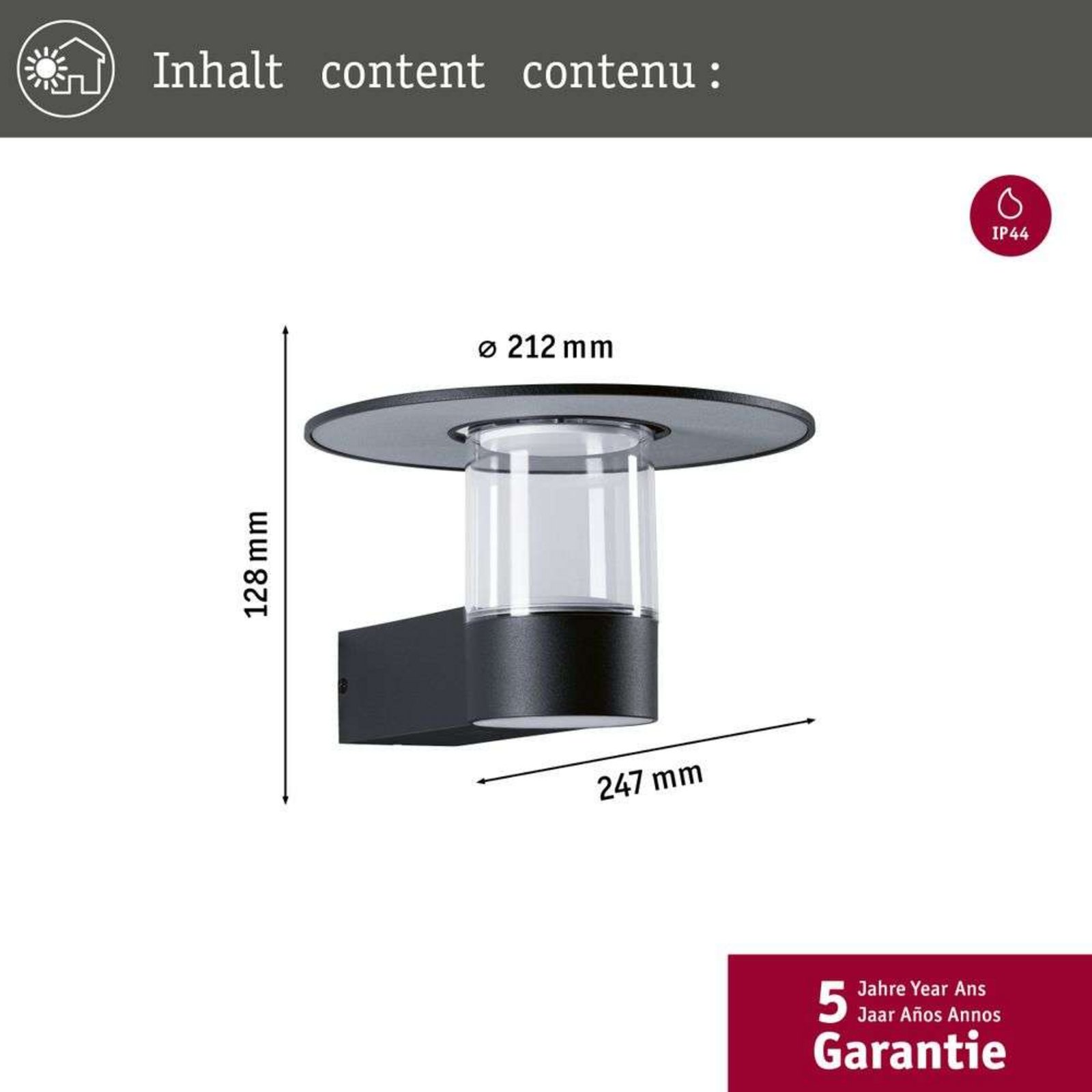 Sienna Aplica de Exterior SWR Antracit - Paulmann