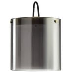 LED-laualamp Lumeo, Ø 21 cm, messingivärvi/suitsuhalli