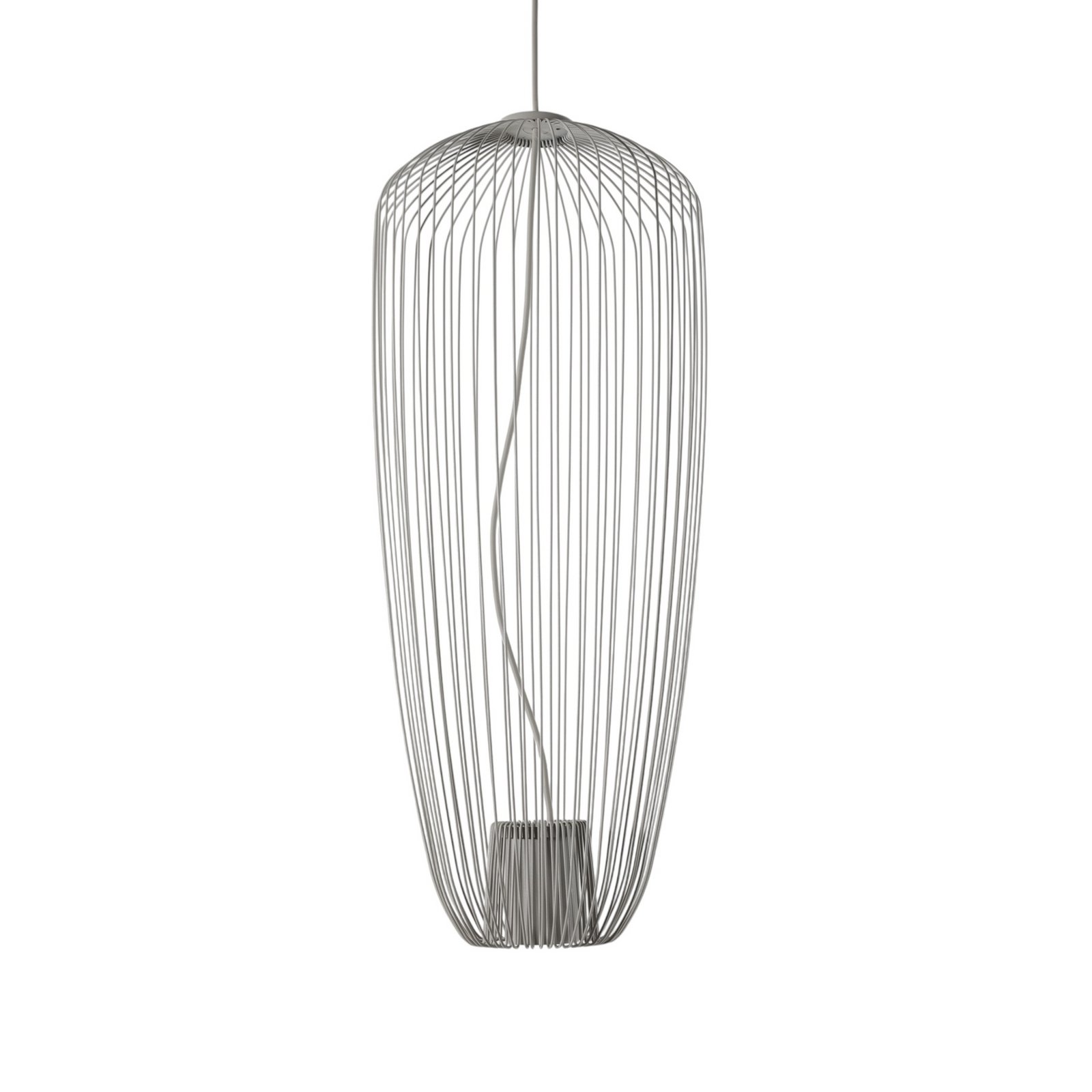 Suspension Pumpkin S, gris clair, Ø 27 cm, métal, GU10