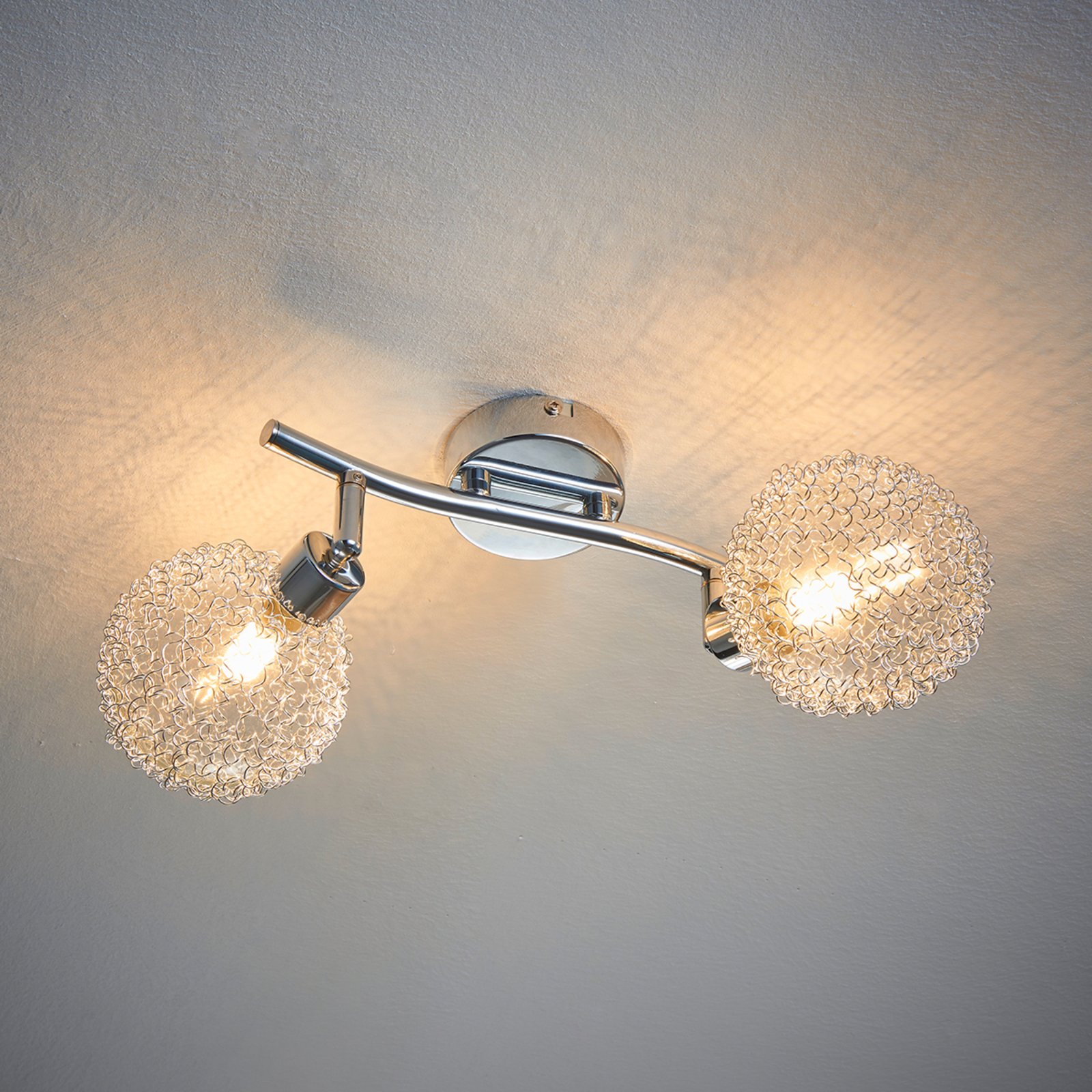 Ticino 2 Deckenleuchte Silver/Chrome - Lindby