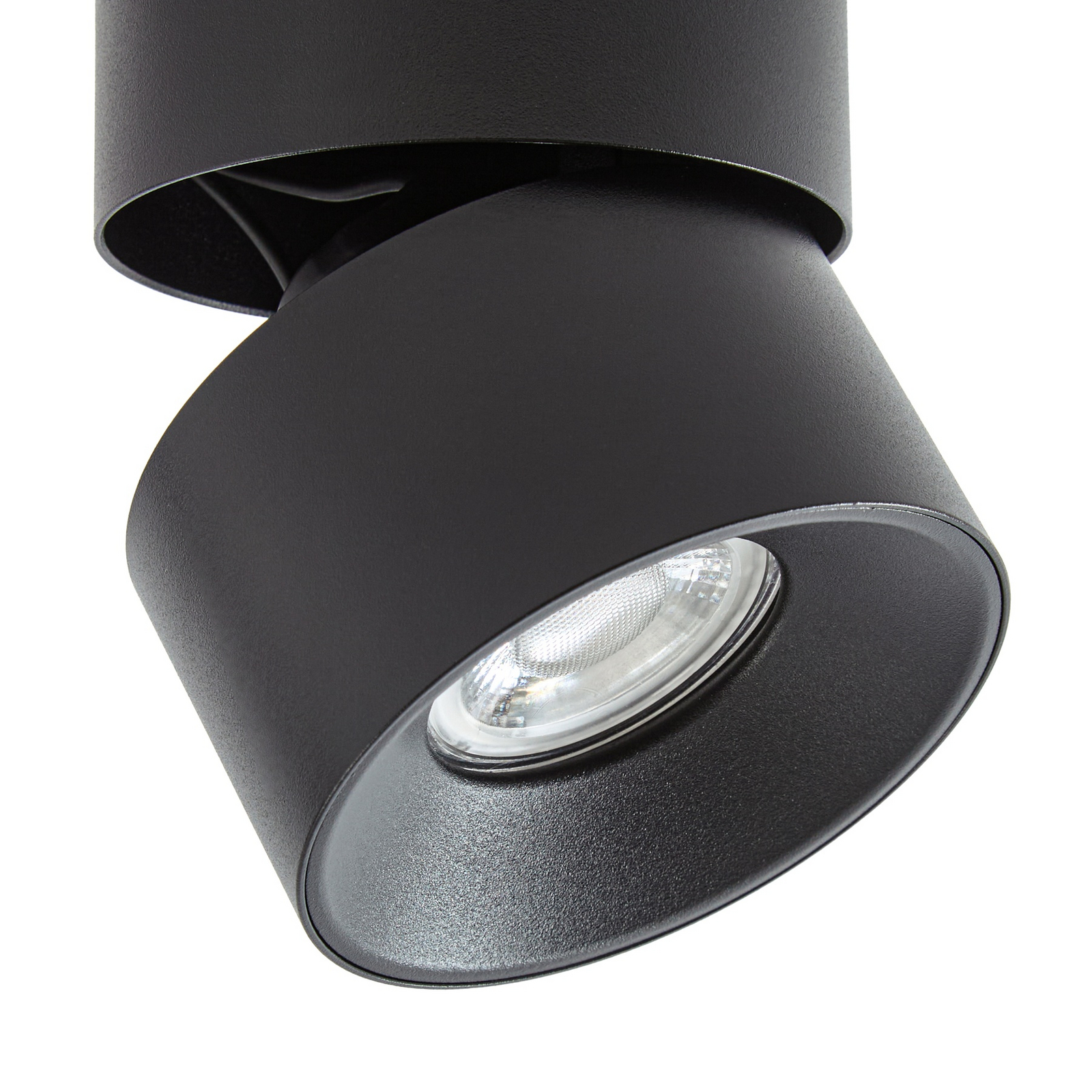 Prios Strahler Rotari basic, 1-flg., schwarz, Ø 9 cm, GU10