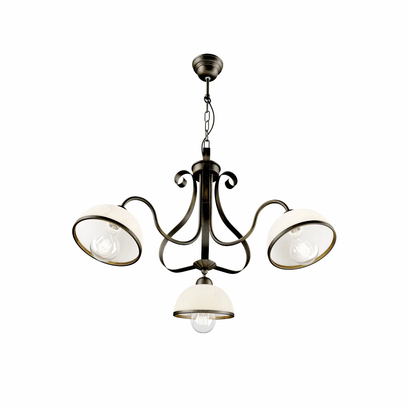 Suspension Antica style cottage, à 3 lampes