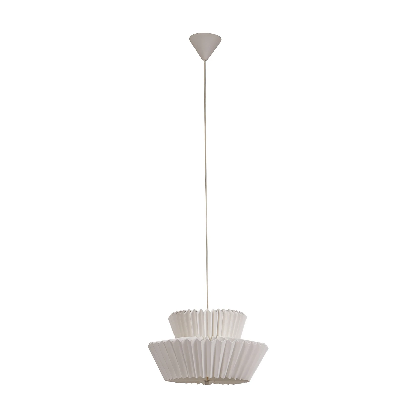 Lindby suspension Magali, blanc, papier, Ø 45 cm, E27