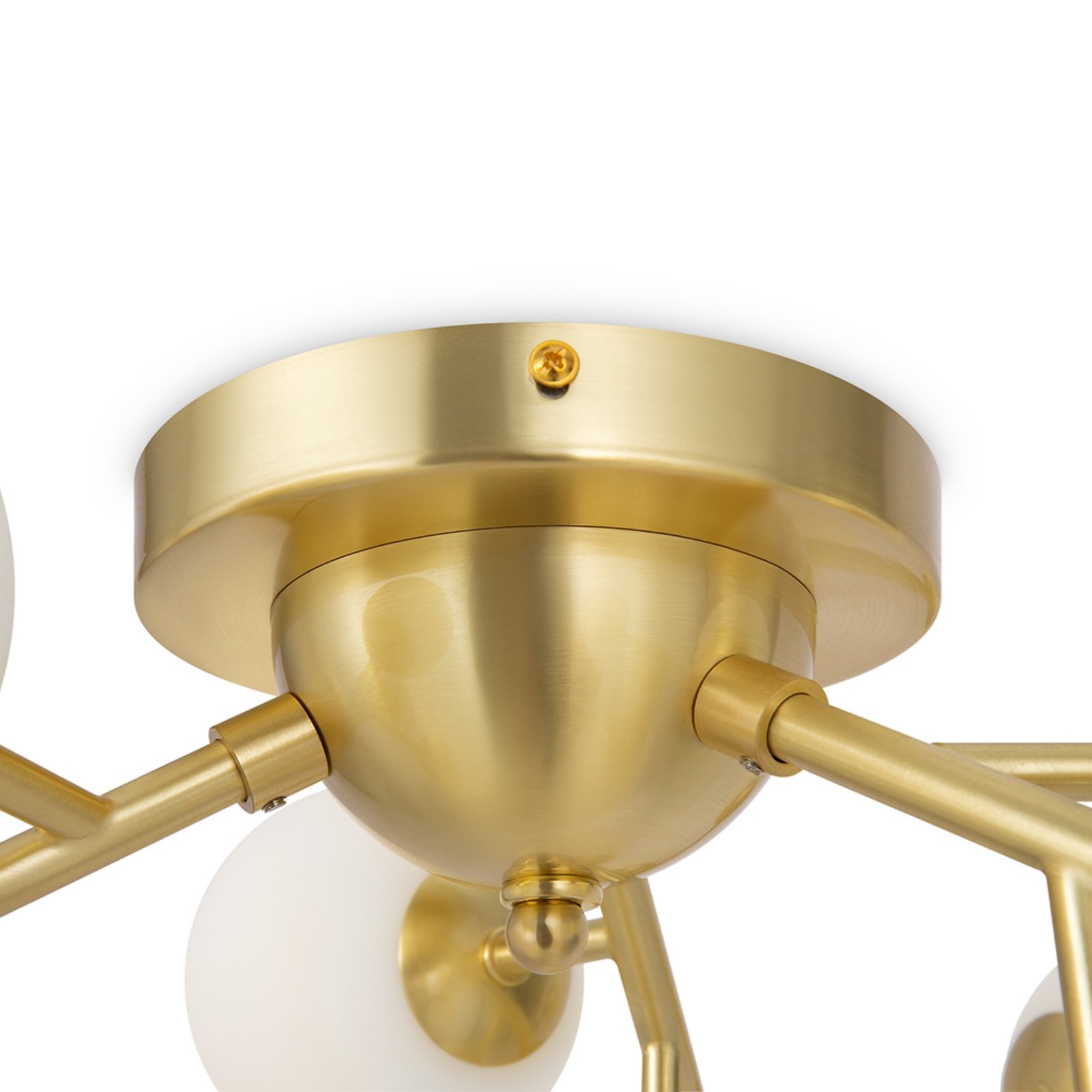 Maytoni ceiling light Dallas, 12-bulb, gold colour/white