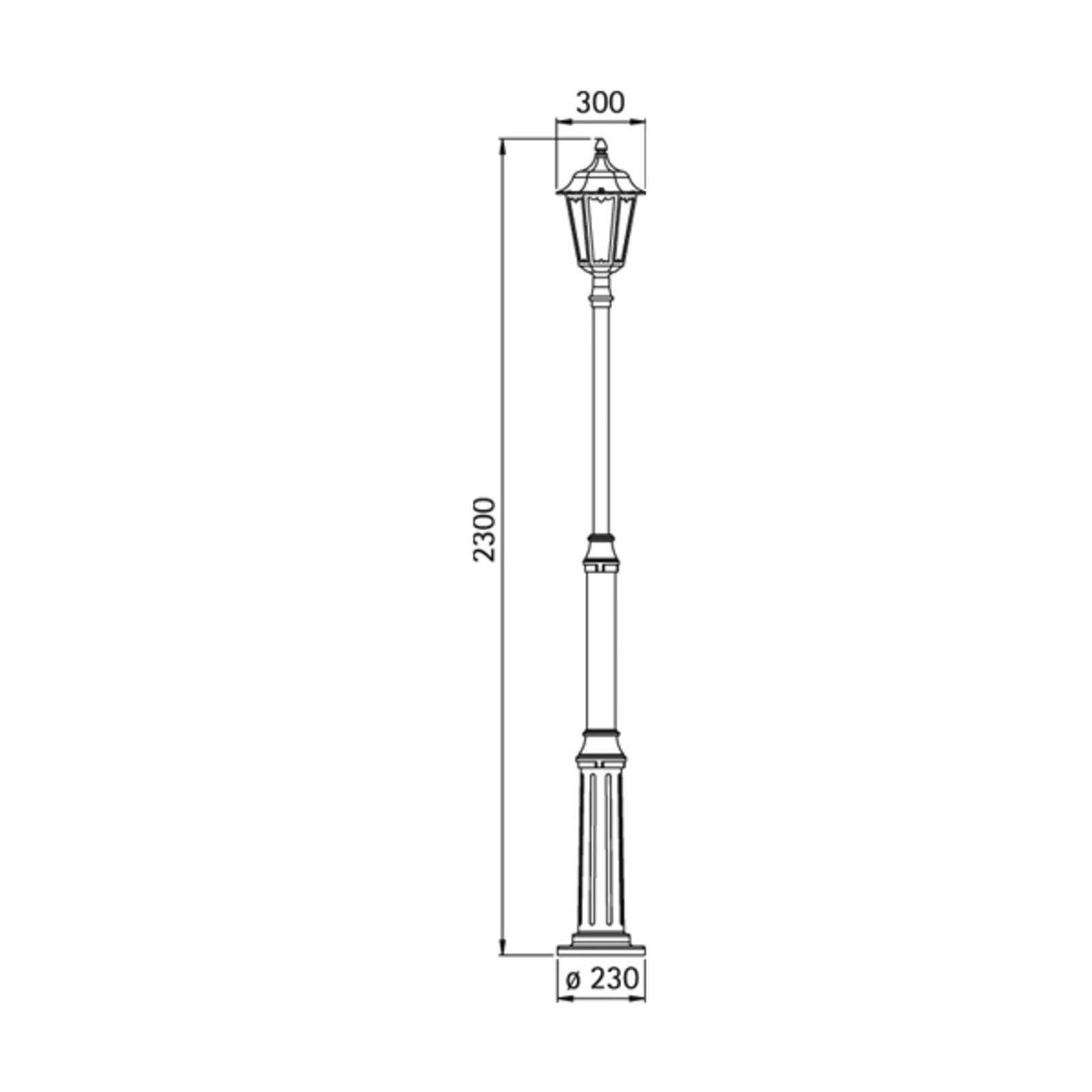 Stilig lampemast 740 B