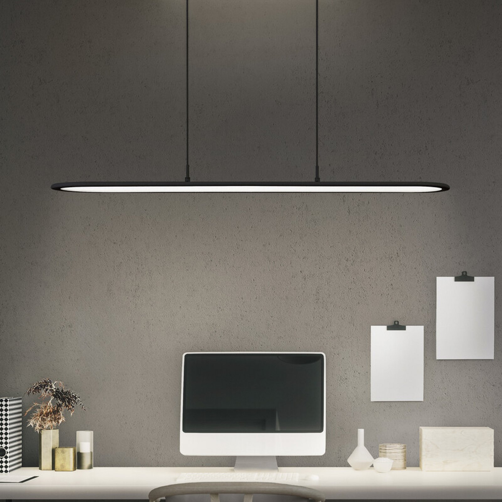 OSRAM LED-Pendel Office line Panel Ellipse schwarz 940 DIM