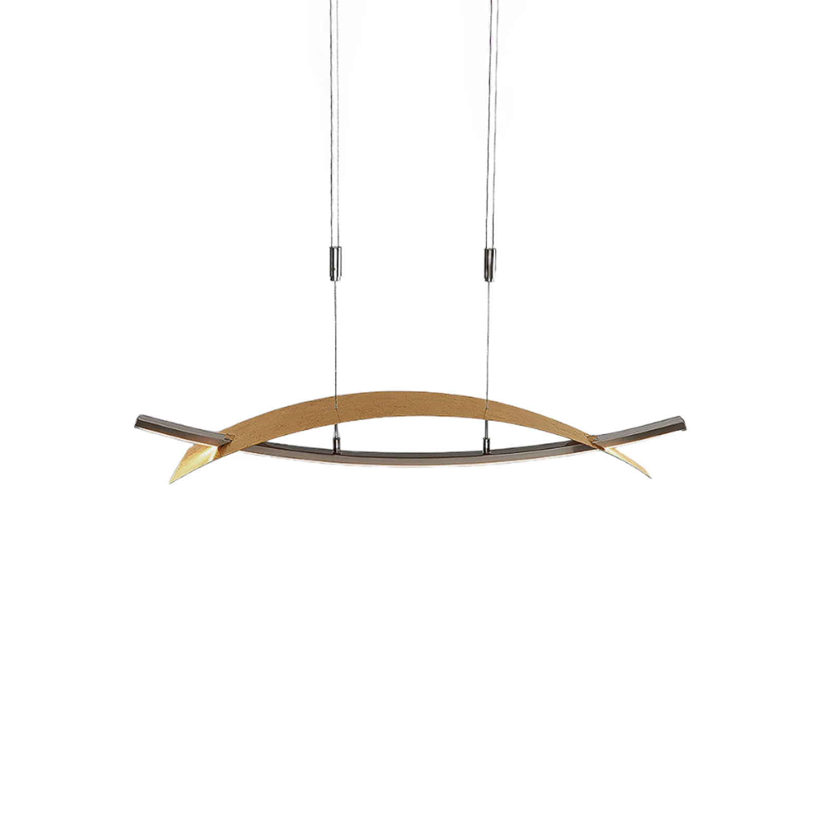 Lucande LED-Hängeleuchte Marija, 91 cm, goldfarben, dimmbar