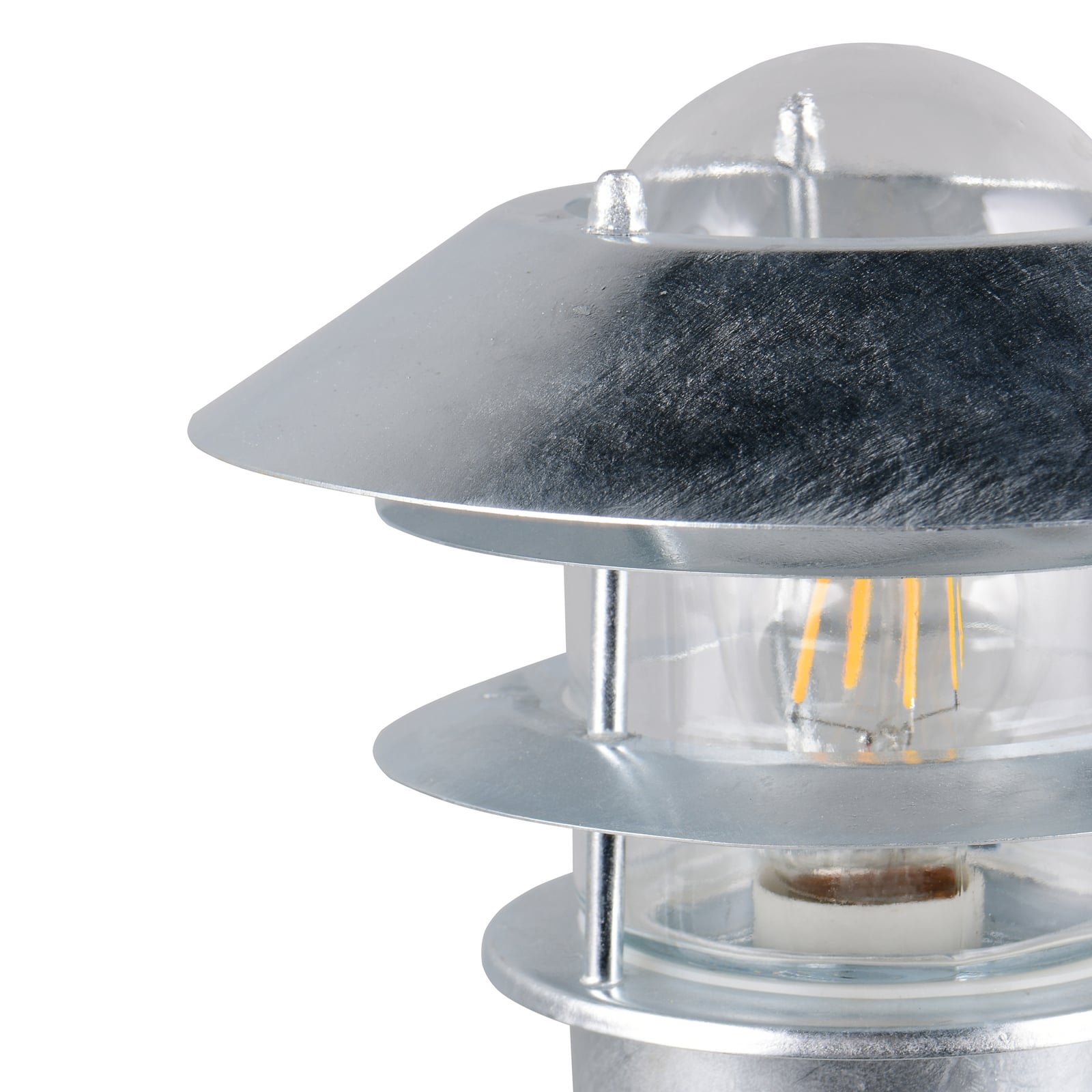 Sockellampe Ruvuuma, zinkfarben, Höhe 50 cm, Metall, IP44