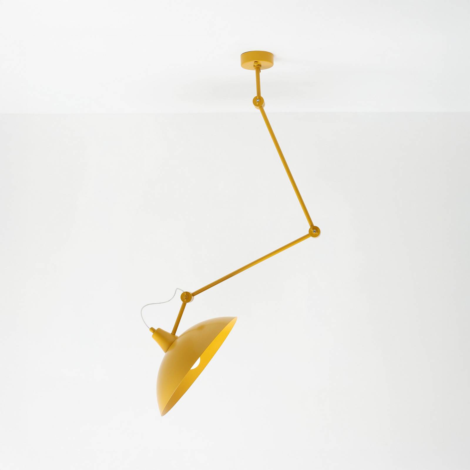 Hängeleuchte Melos, gelb, Ø 36 cm, Metall günstig online kaufen