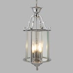 Lampada sospensione Bevelled Lantern, vetro, cromo