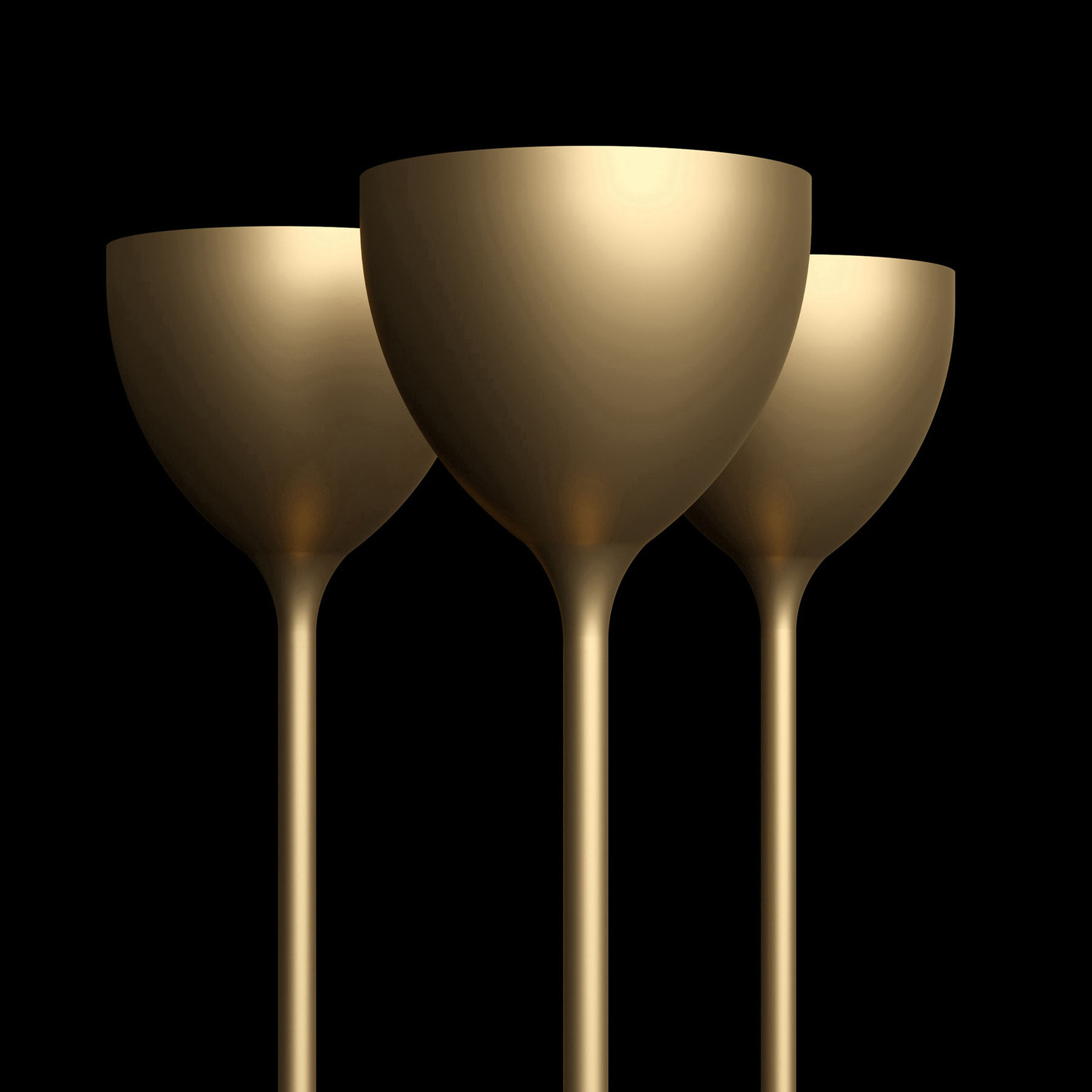 Rotaliana Drink LED vloerlamp, luxe goud