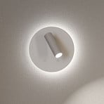 Kiora LED-vægspot med batteri, hvid, højde 20 cm, dæmper
