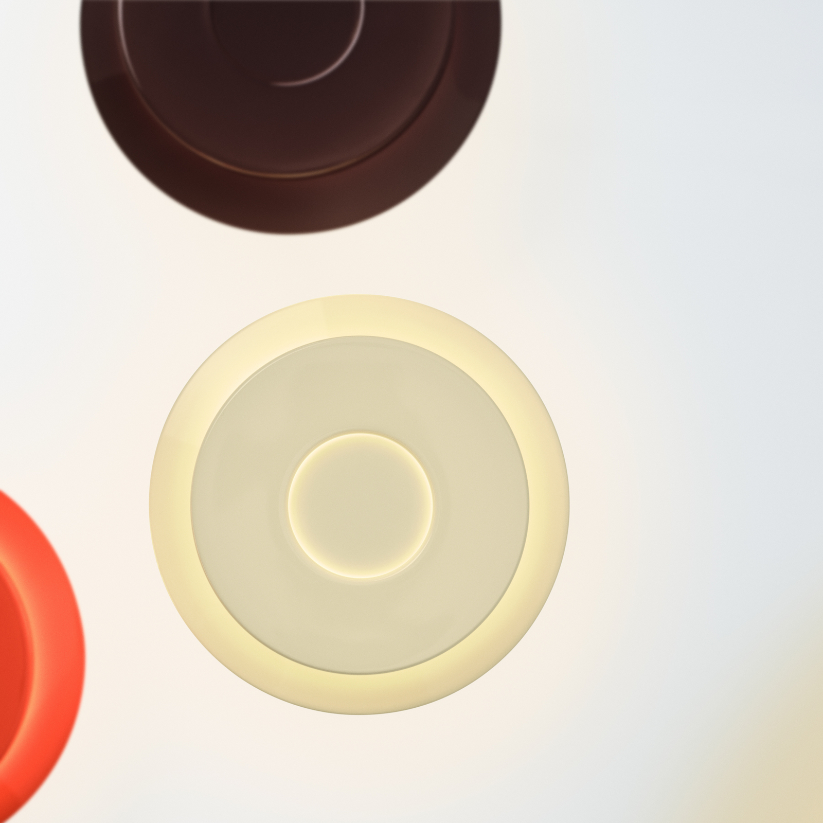 Lille 18 Wandlampe, vanille, Aluminium, Ø 18 cm - Pholc