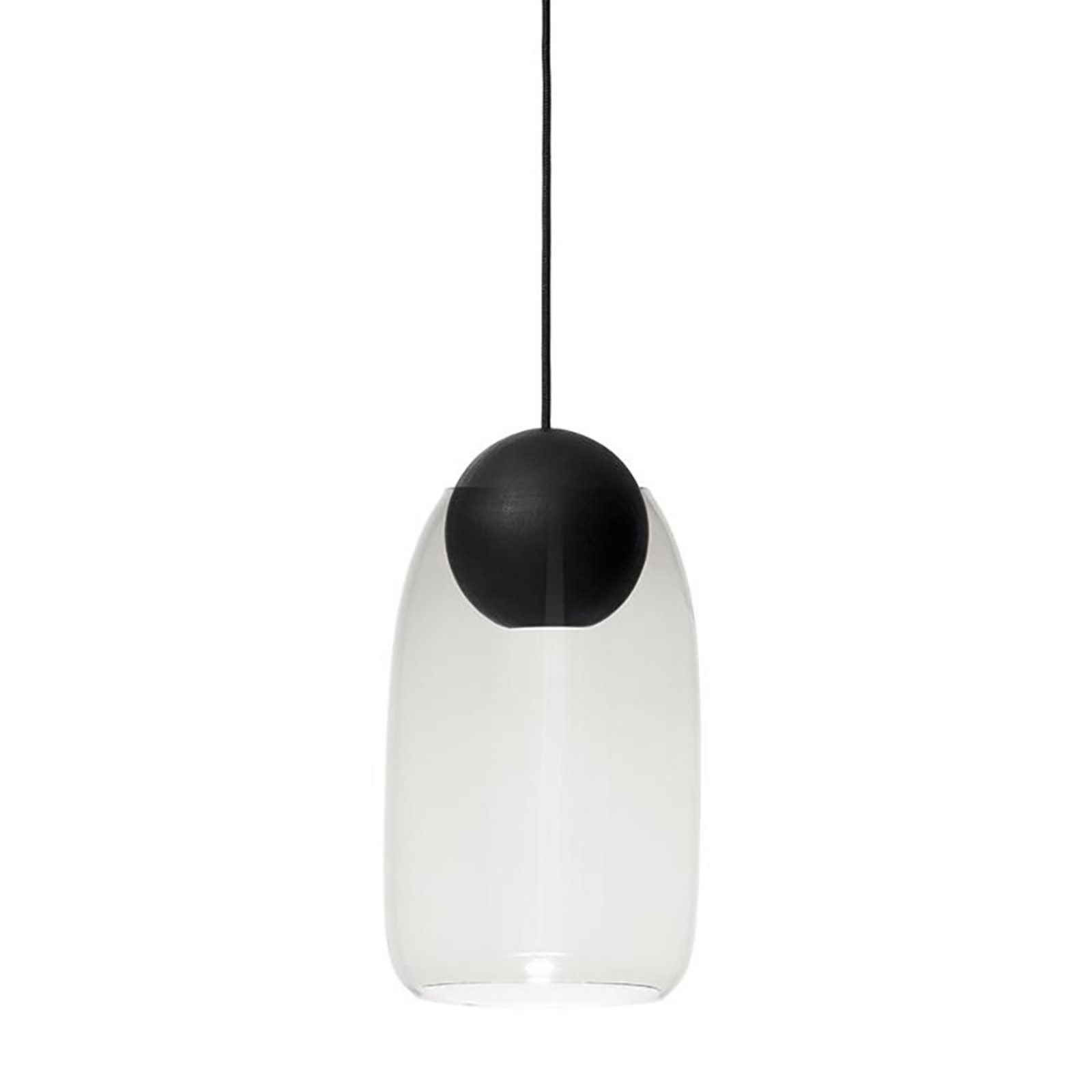 Liuku Taklampa Ball Black/Transparent - Mater