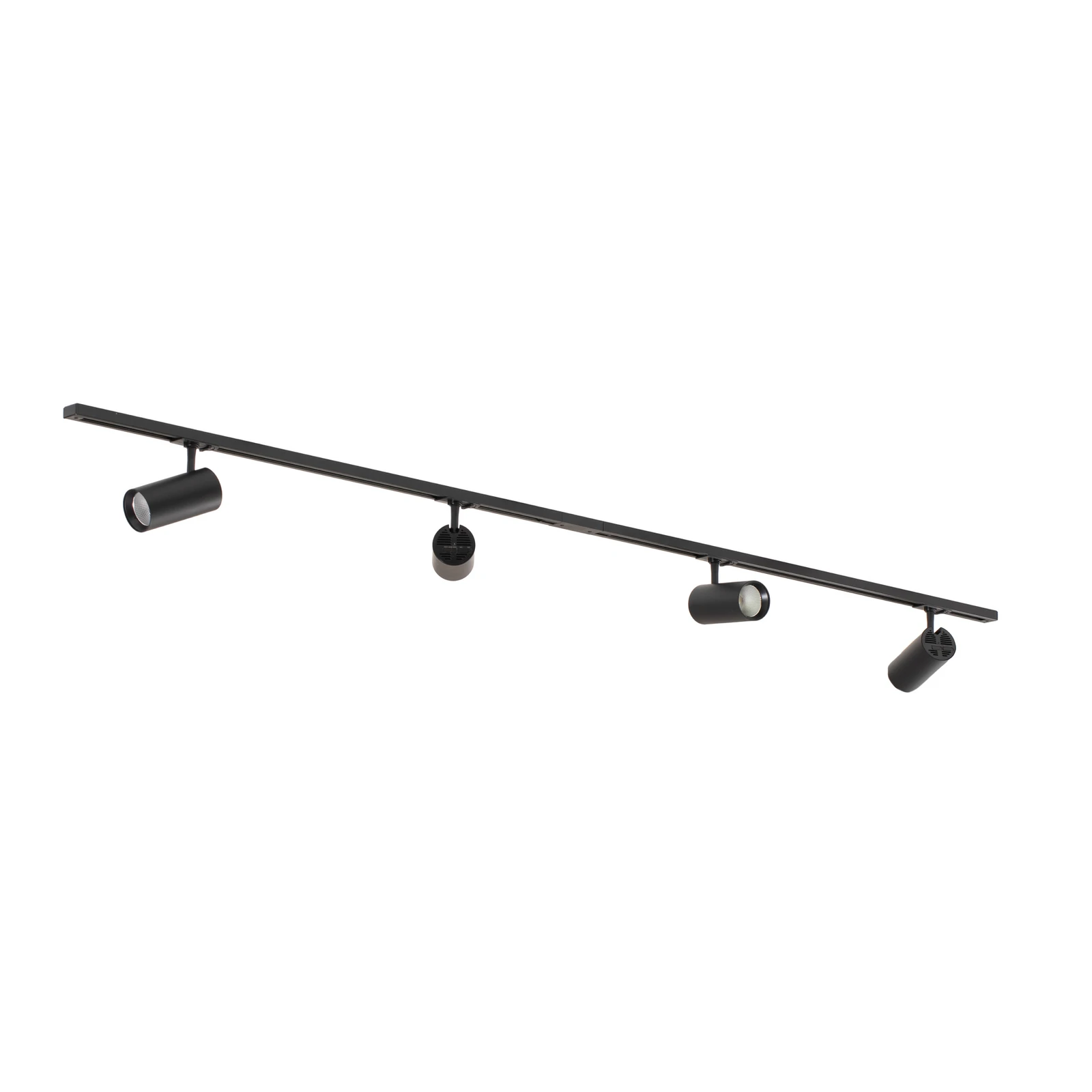System szynowy Lindby Linaro, średnica 7 cm, 4-punktowa, LED, czarny, CCT