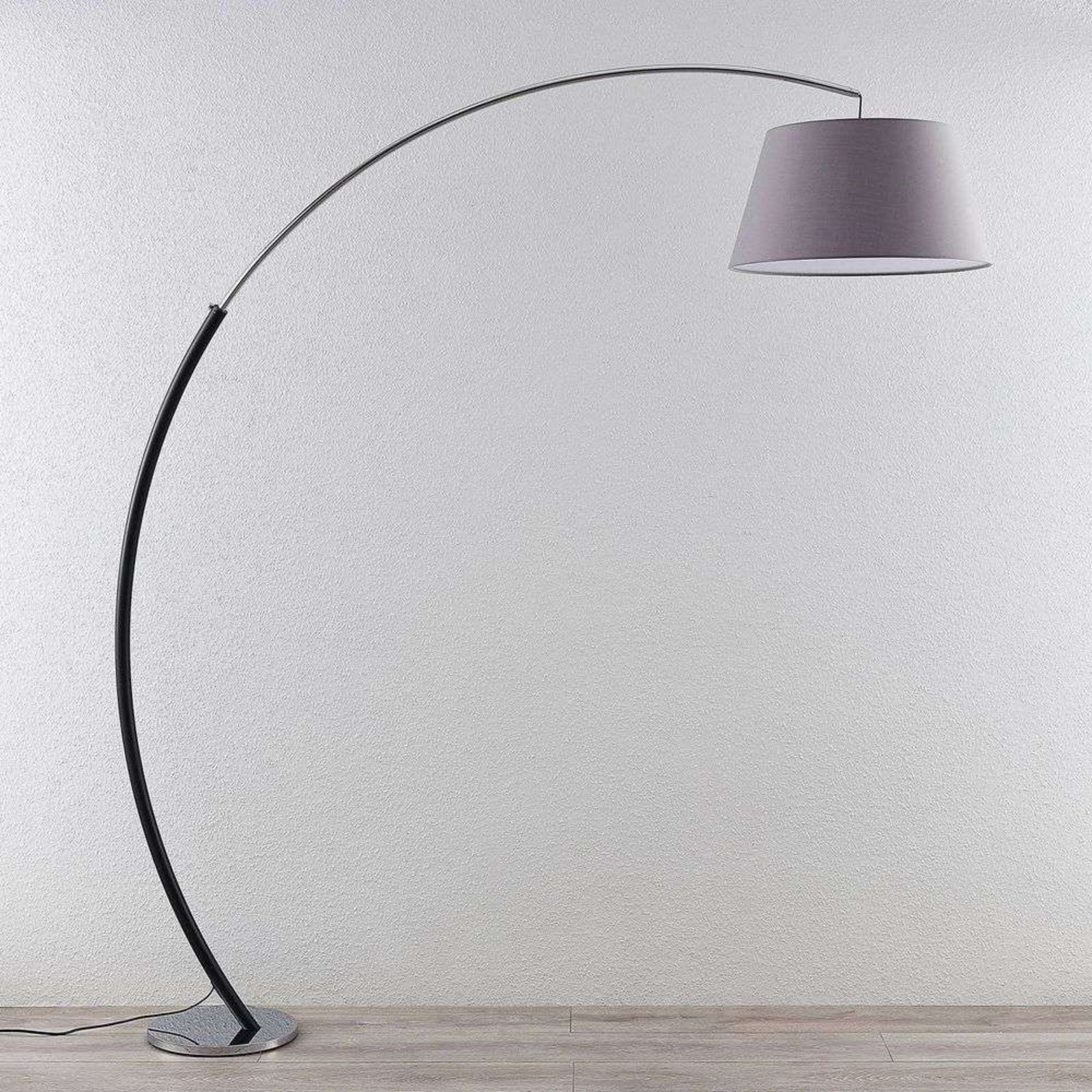 Evelyna Podna lampa Siva/Krom/Crna - Lucande